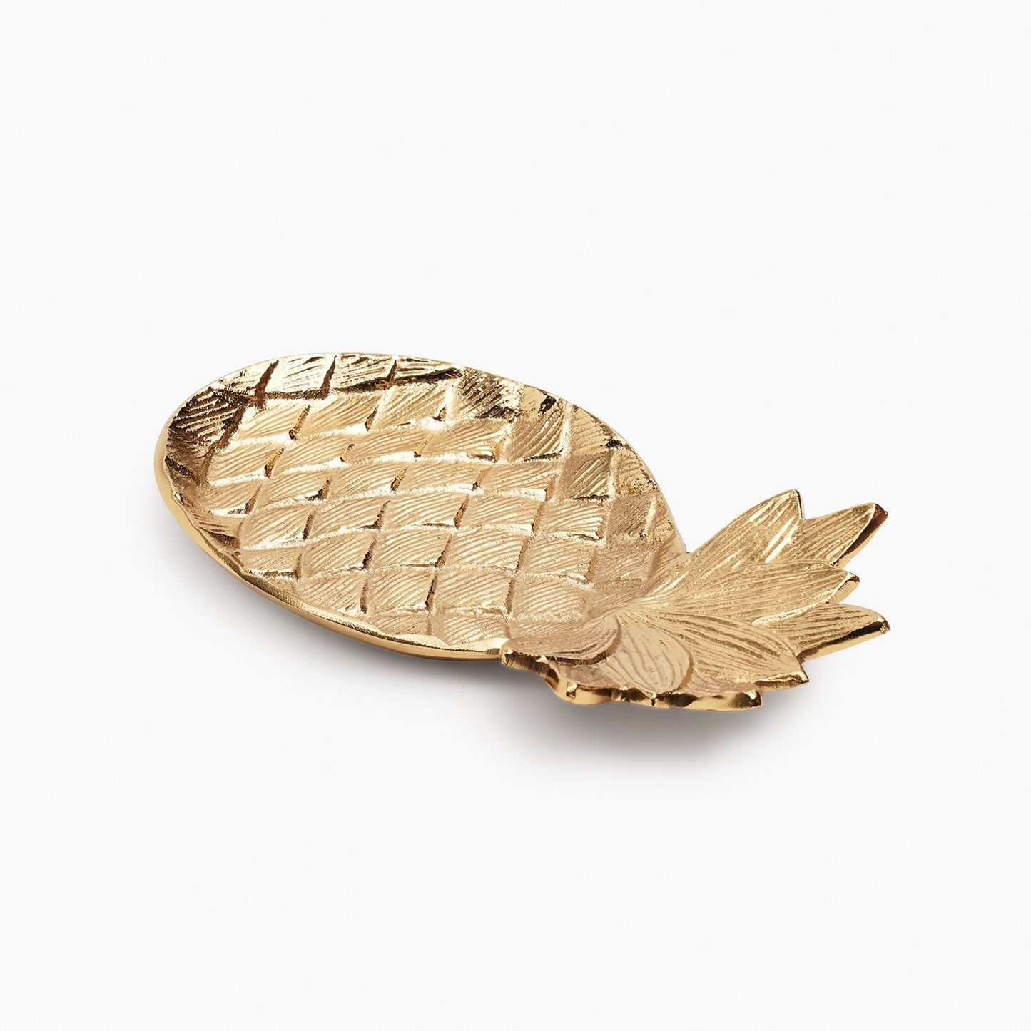 Gold Metal Pineapple Decorative Platter - Small