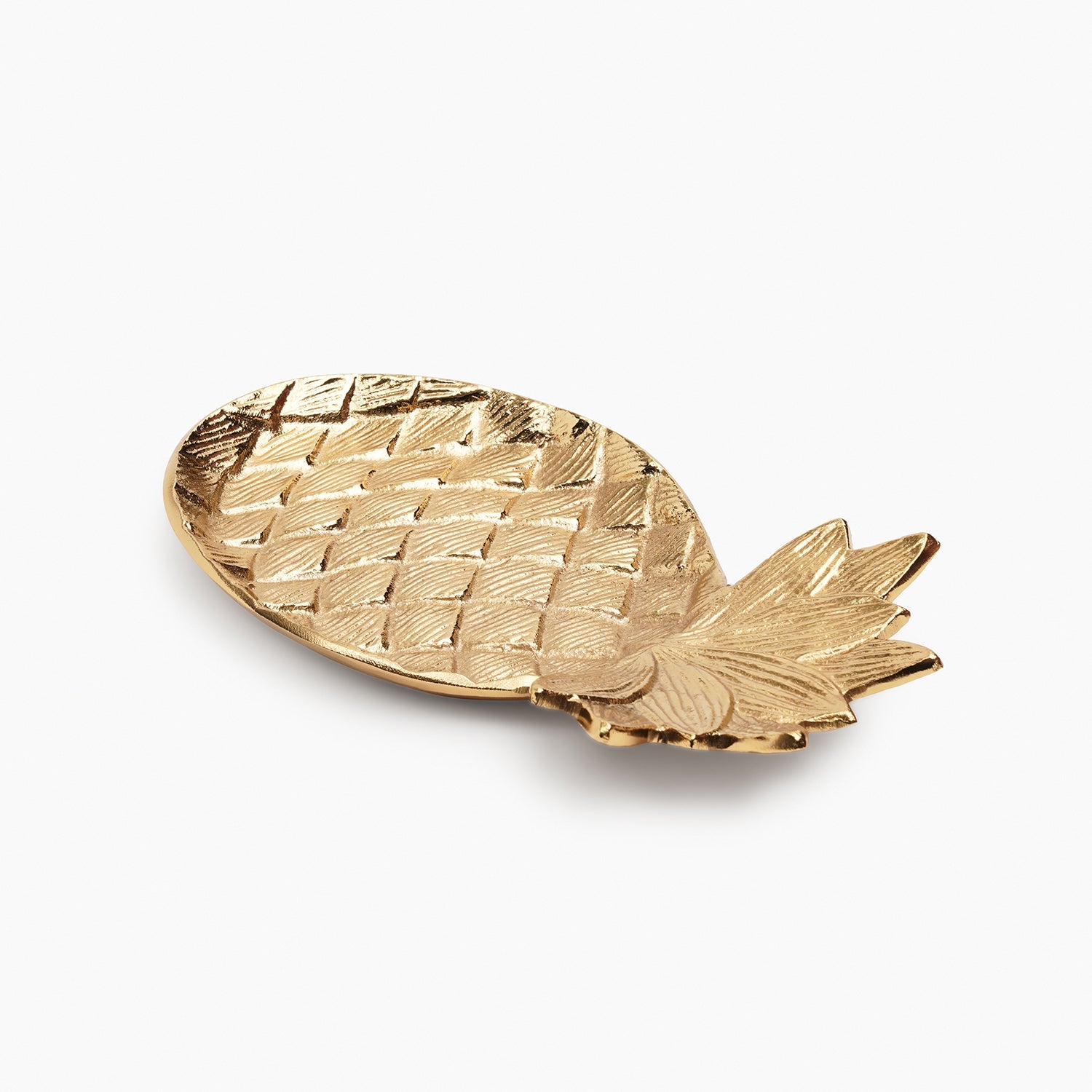 Gold Metal Pineapple Decorative Platter - Small