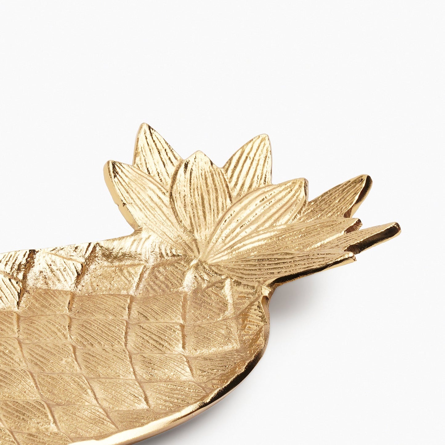 Gold Metal Pineapple Decorative Platter - Small