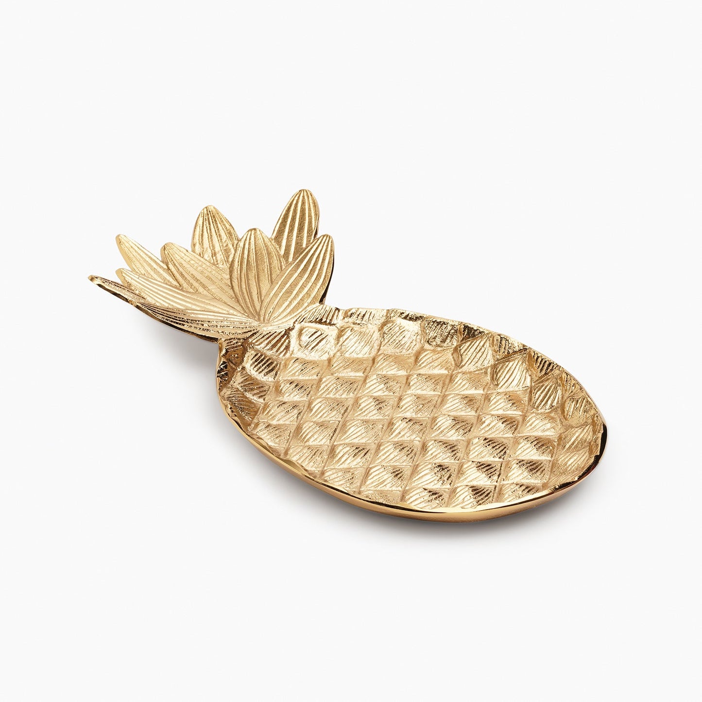 Gold Metal Pineapple Decorative Platter - Large