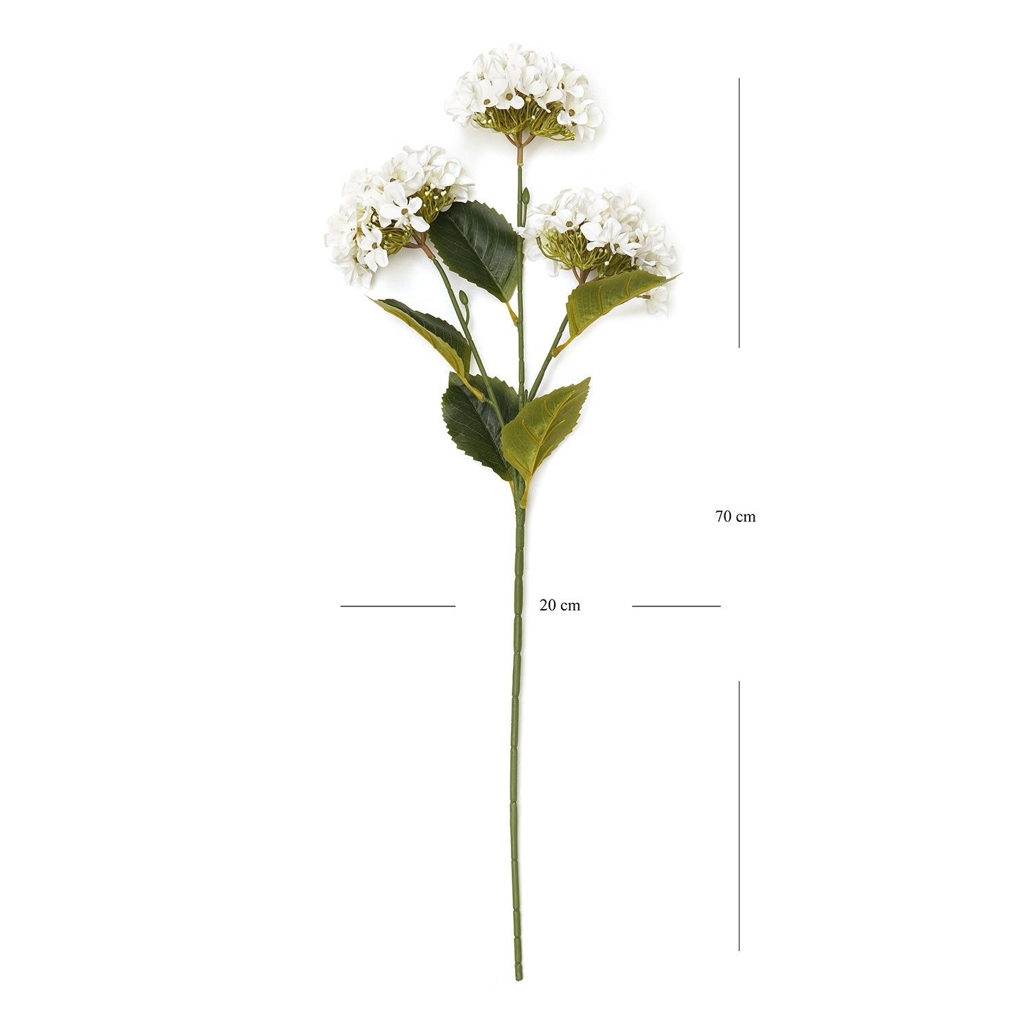 Ivory Hydranger Artificial Flower Stem - Single