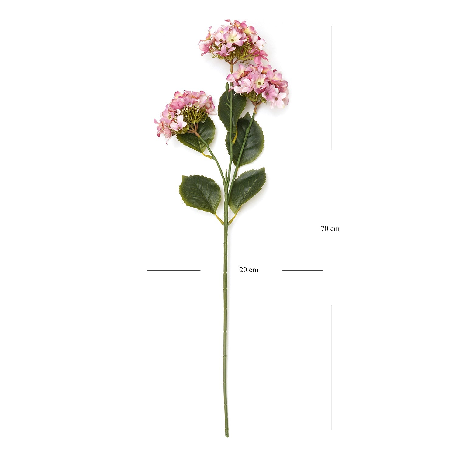 Light Pink Hydranger Artificial Flower Stem - Single