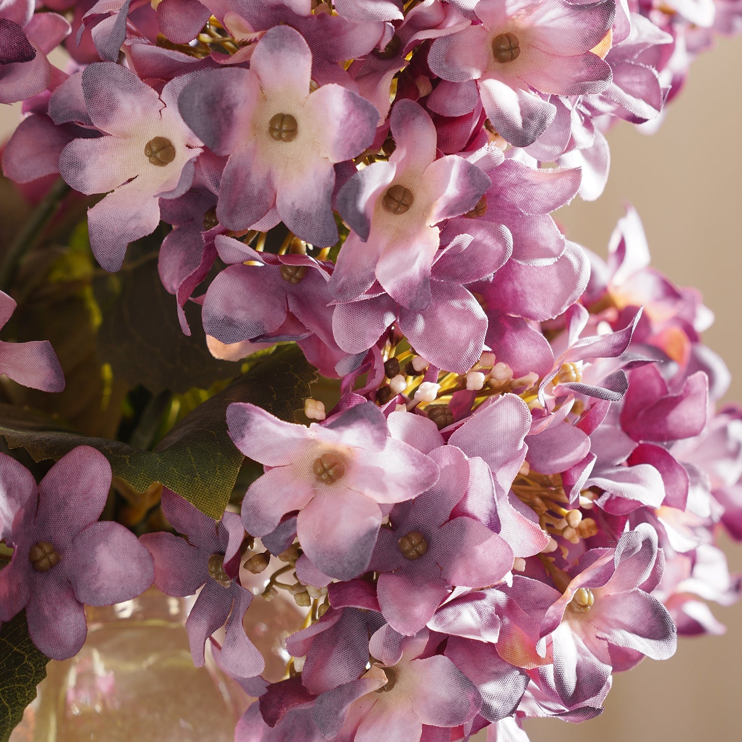 Purple Hydranger Artificial Flower Stem - Single