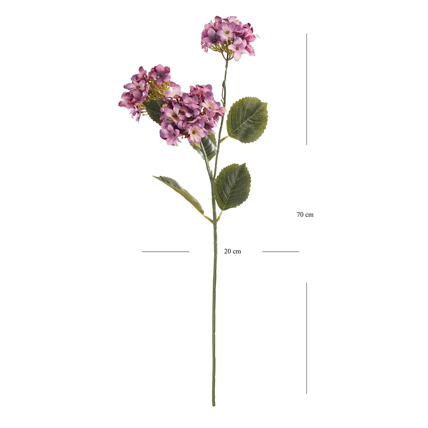 Purple Hydranger Artificial Flower Stem - Single