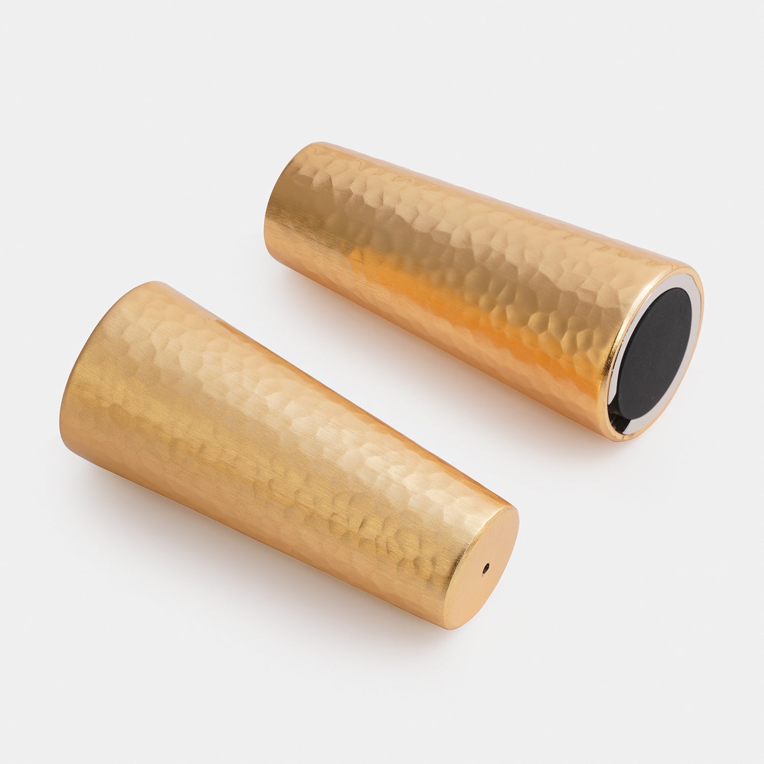 Set of 2 Gold Hammered Salt & Pepper Shaker