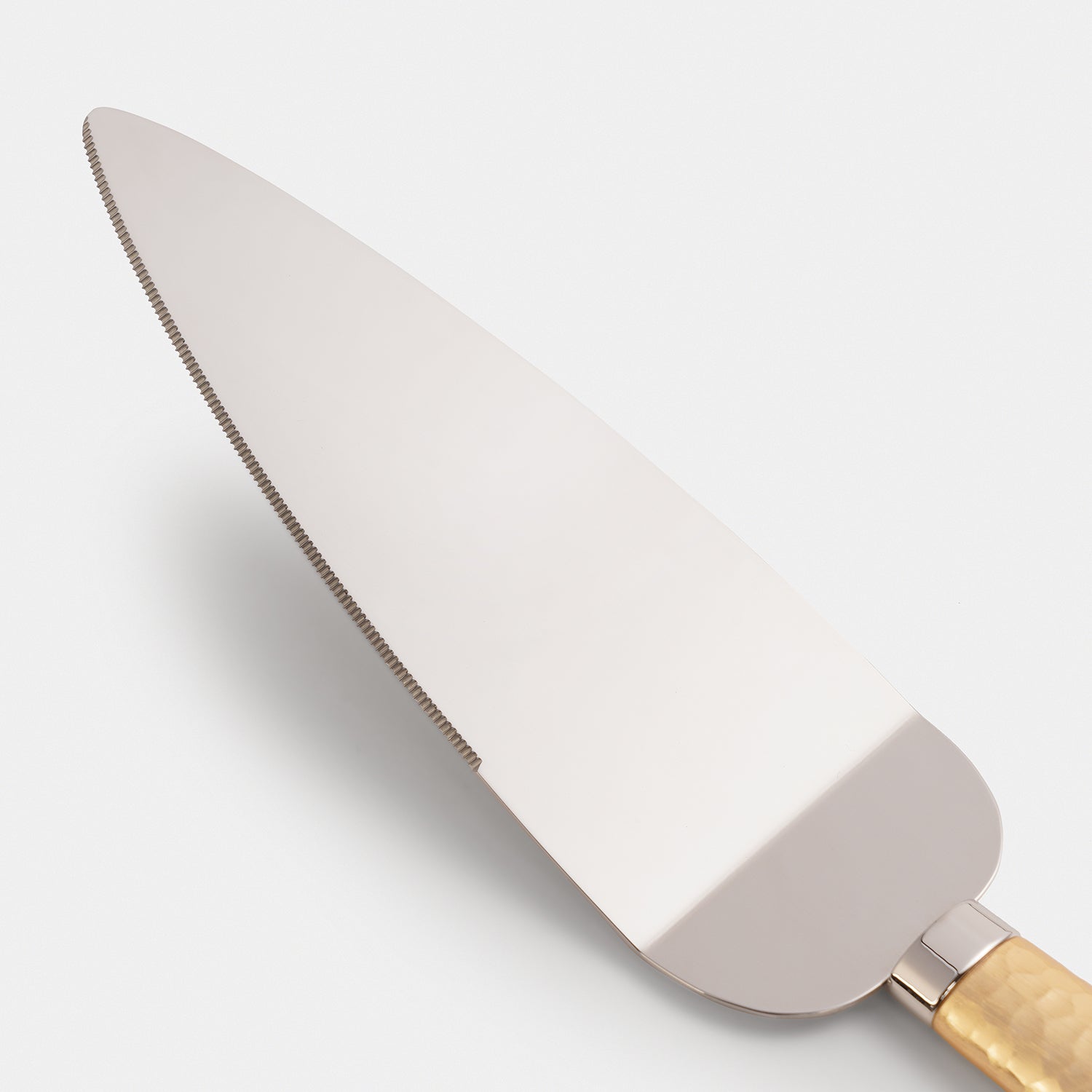 Set of 2 Gold Hammered Cake Server