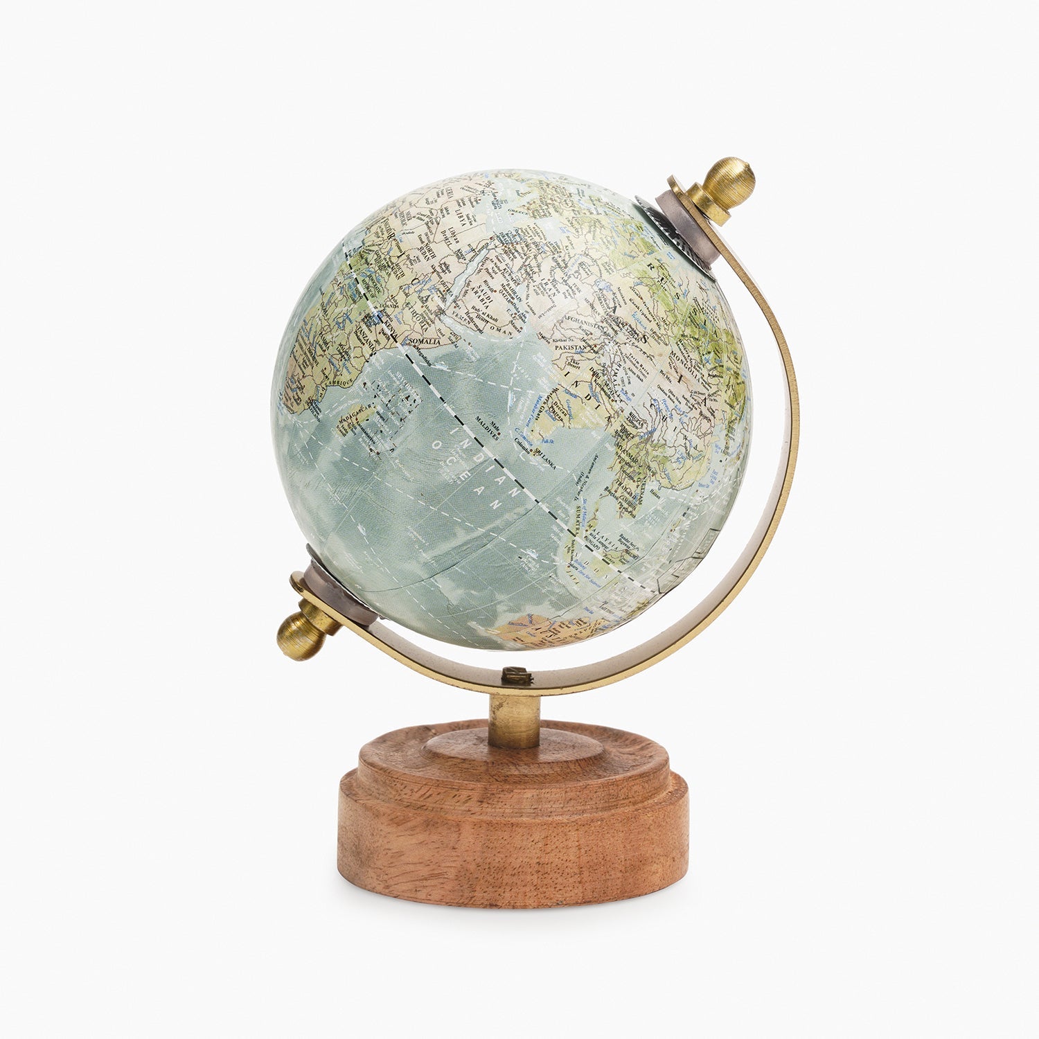 Blue Decorative Globe with Stand - Small