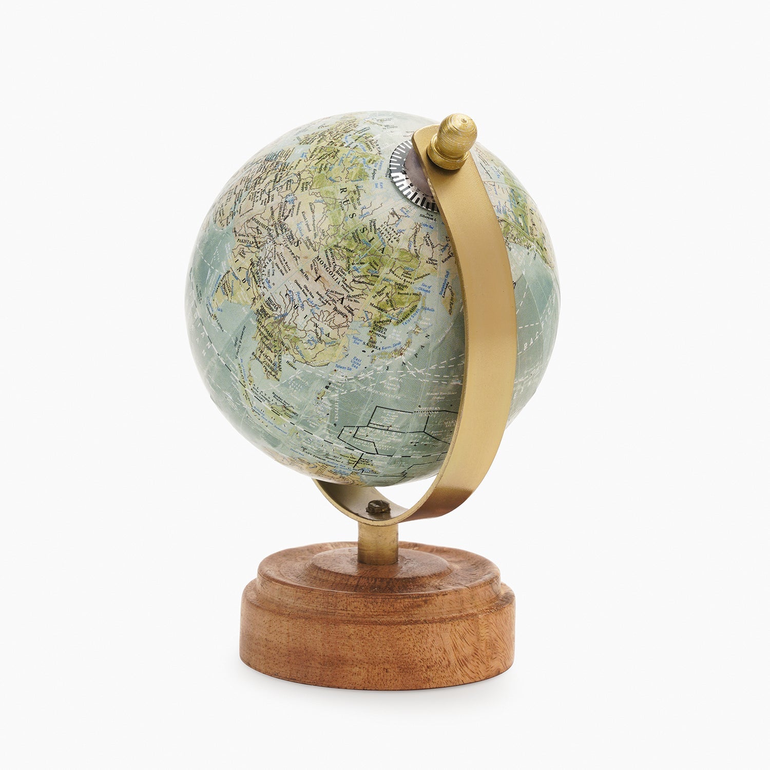 Blue Decorative Globe with Stand - Small