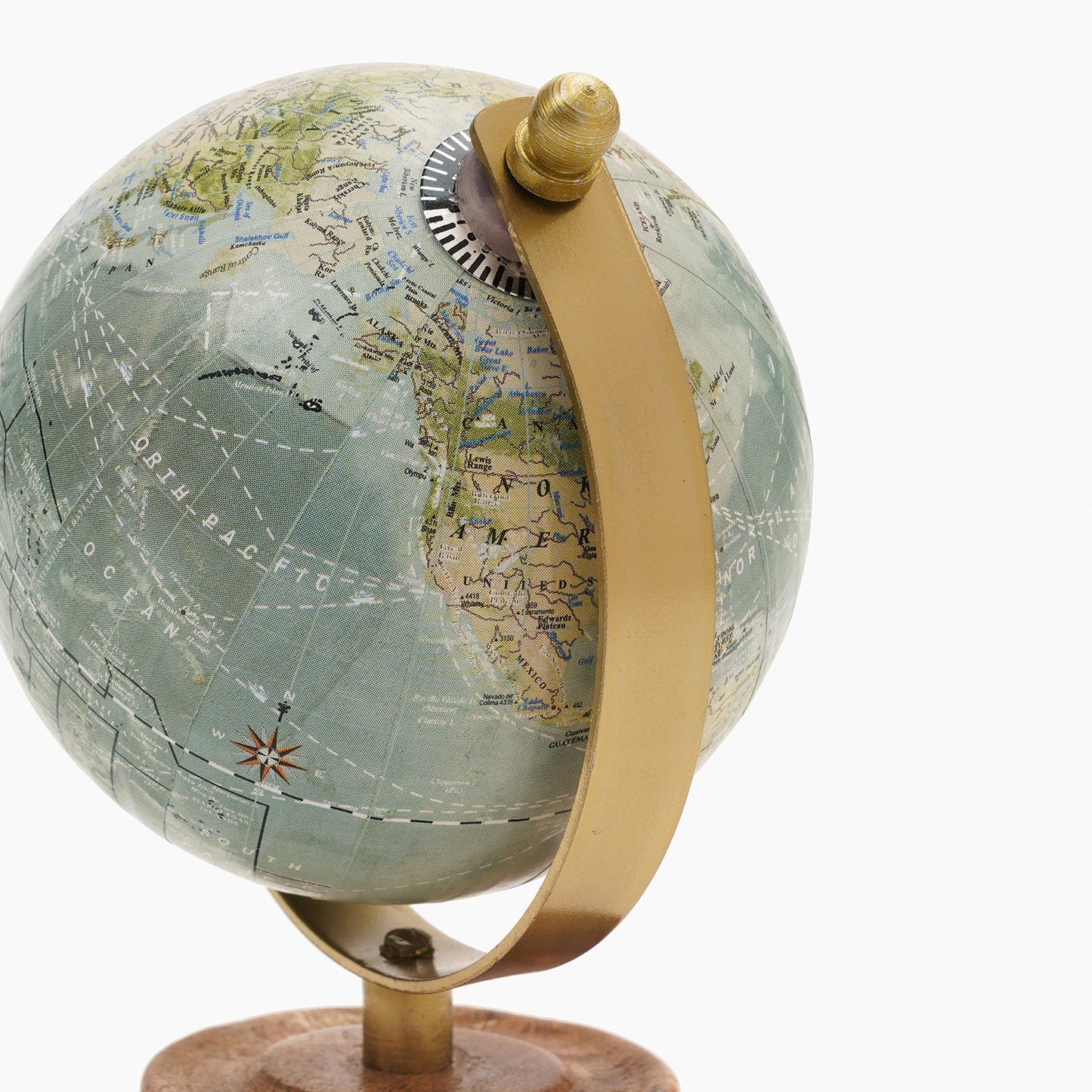Blue Decorative Globe with Stand - Small