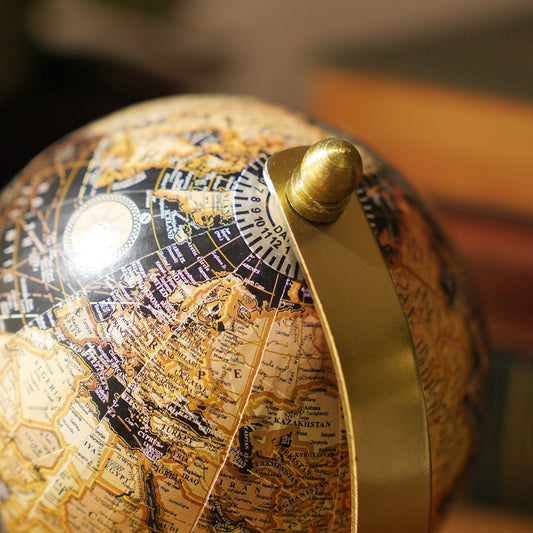 Black Decorative Globe with Stand - Small