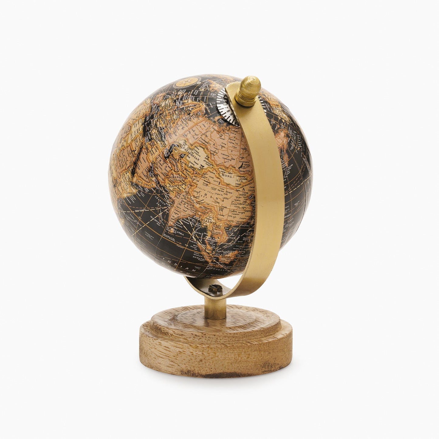 Black Decorative Globe with Stand - Small