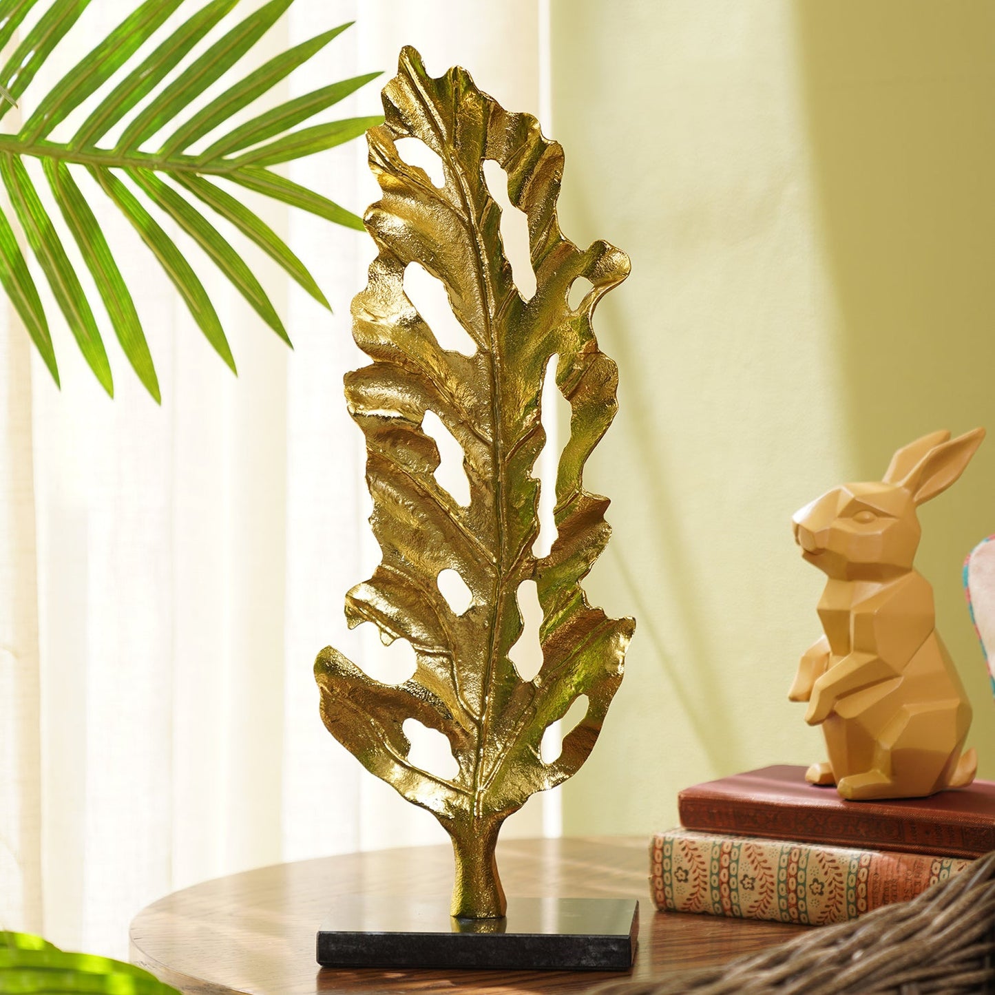 Gold Metal Leaf on Marble Base