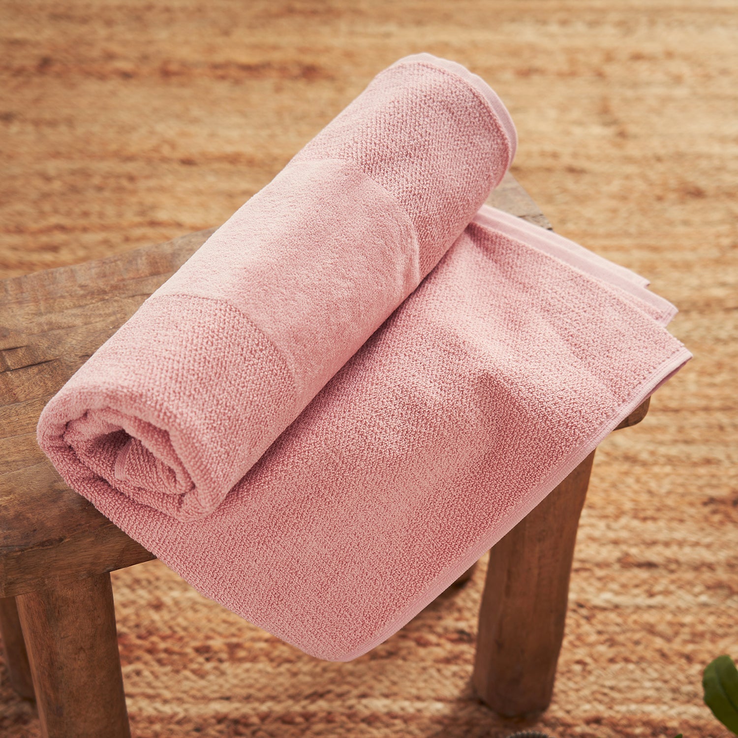 Pink Sheared Bath Towel
