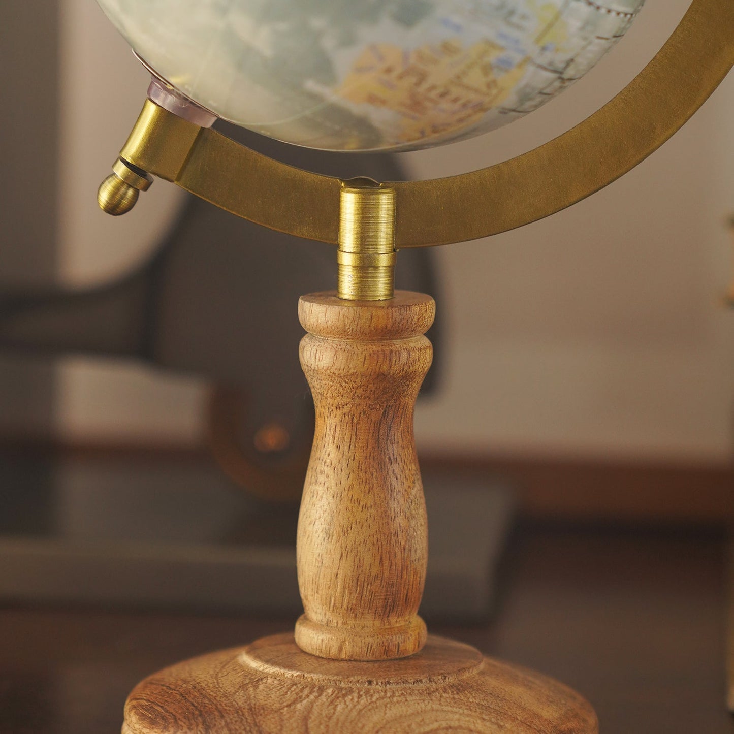 Blue Decorative Globe with Stand - Medium
