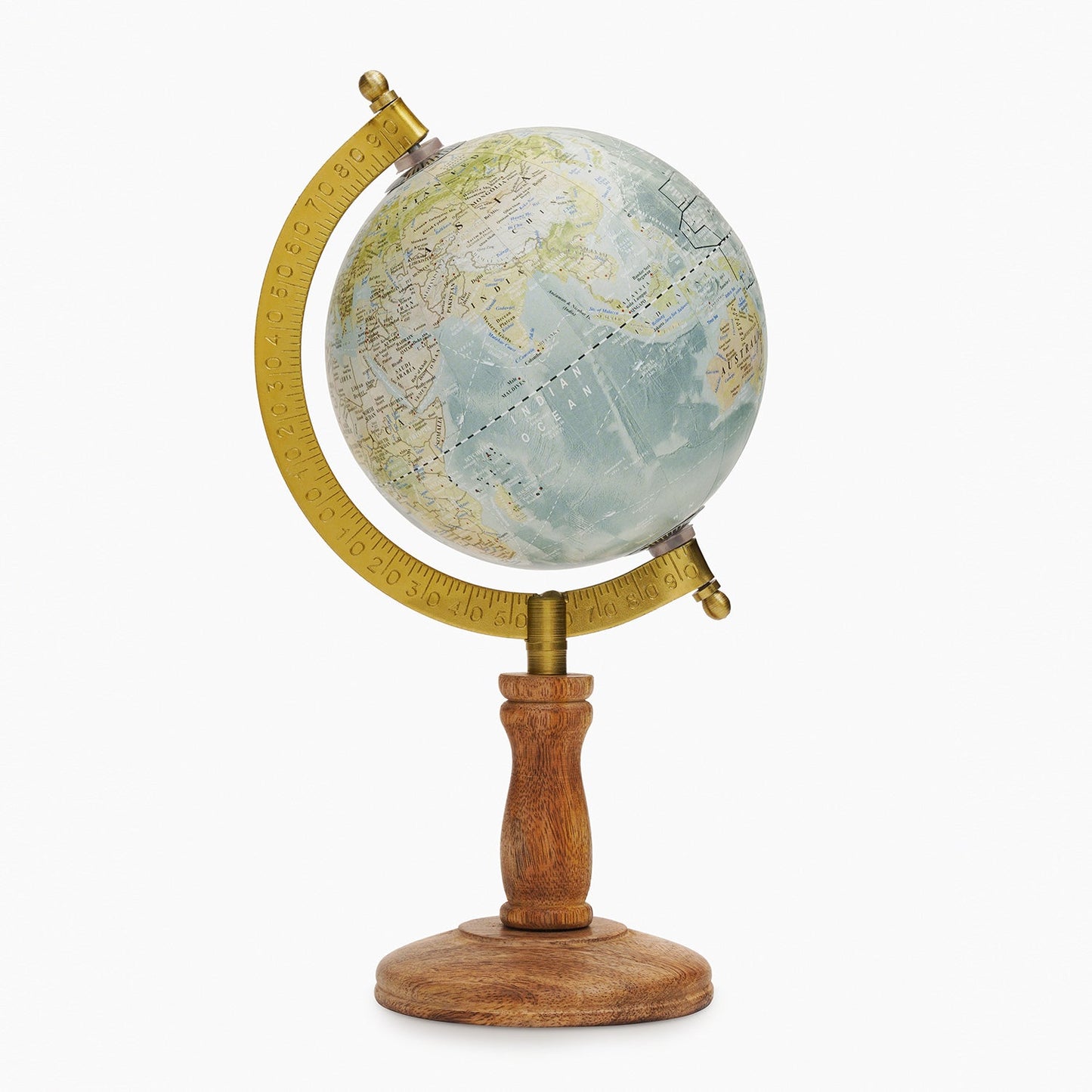 Blue Decorative Globe with Stand - Medium