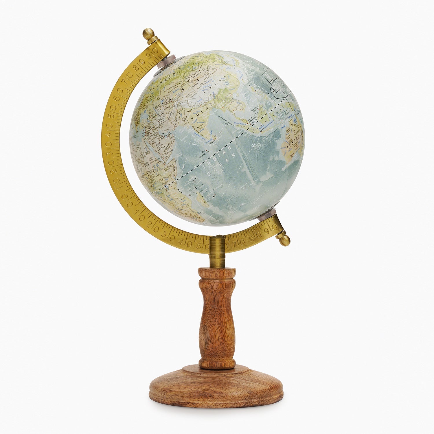Blue Decorative Globe with Stand - Medium