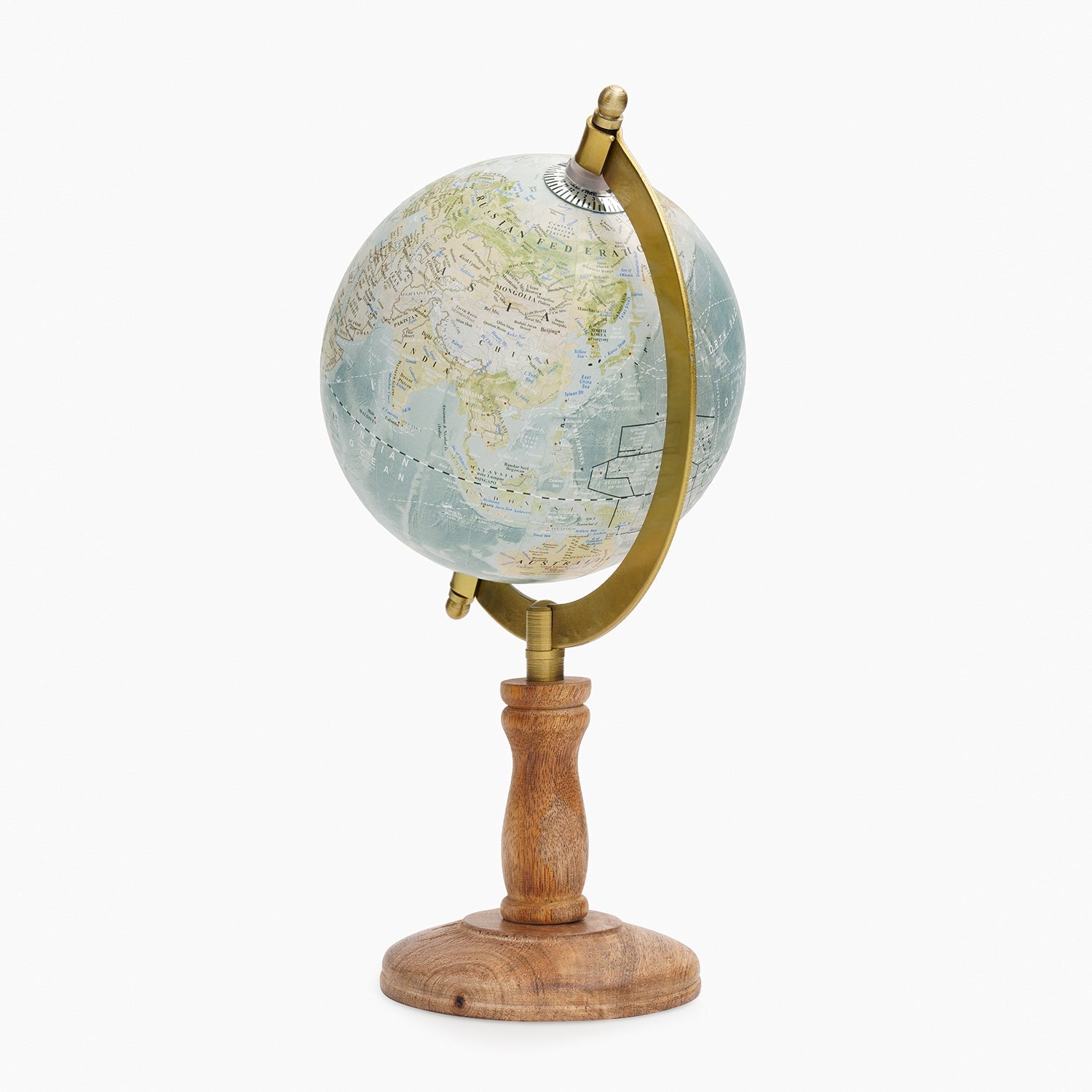 Blue Decorative Globe with Stand - Medium
