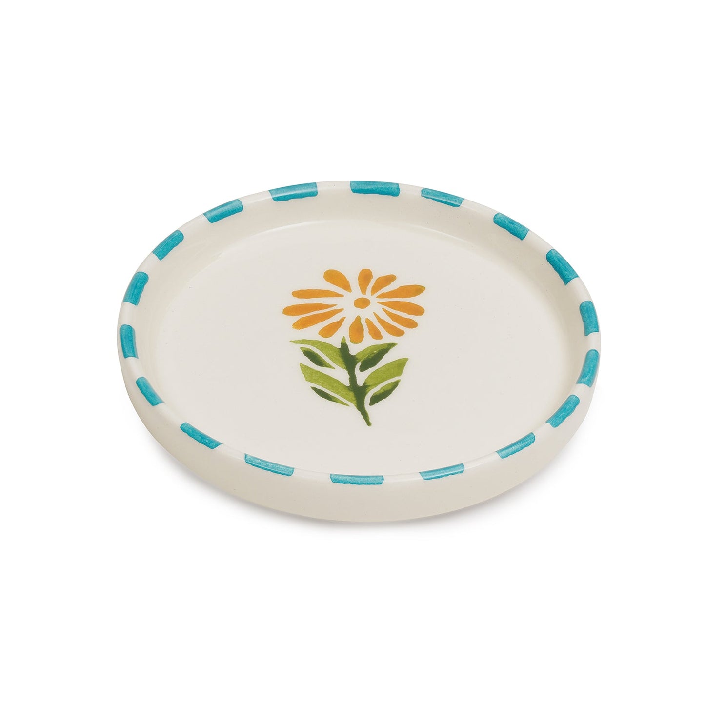 Set of 2 Blue & White Hand Painted Coasters