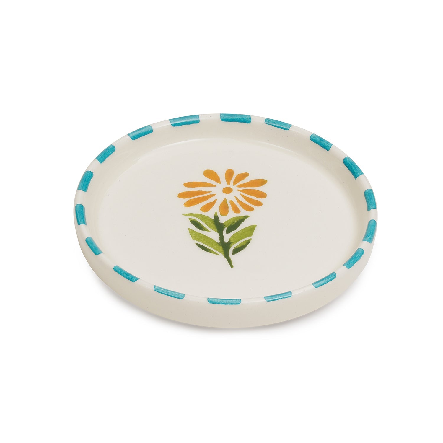 Set of 2 Blue & White Hand Painted Coasters