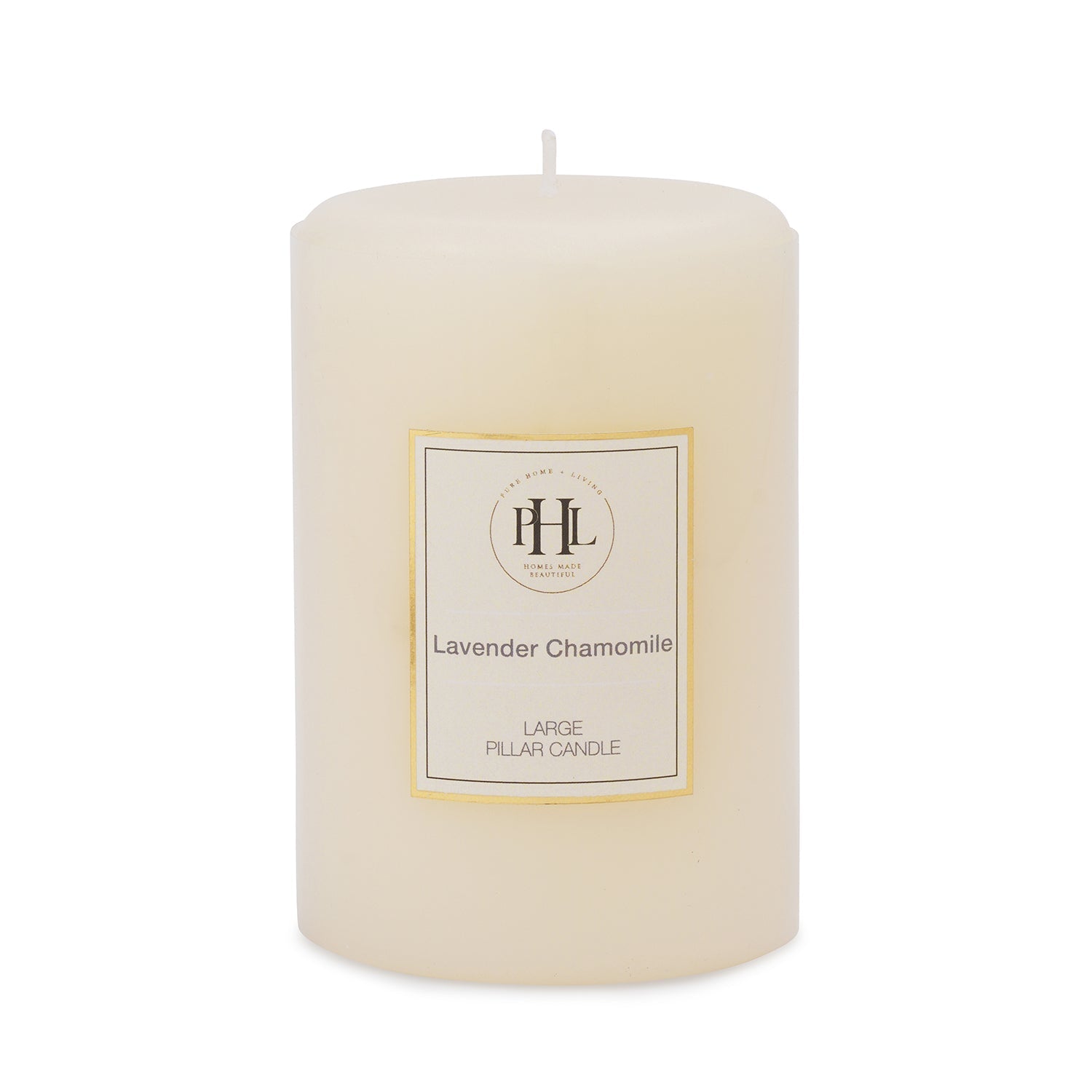 White Lavender & Chamomile Pillar Candle - Large