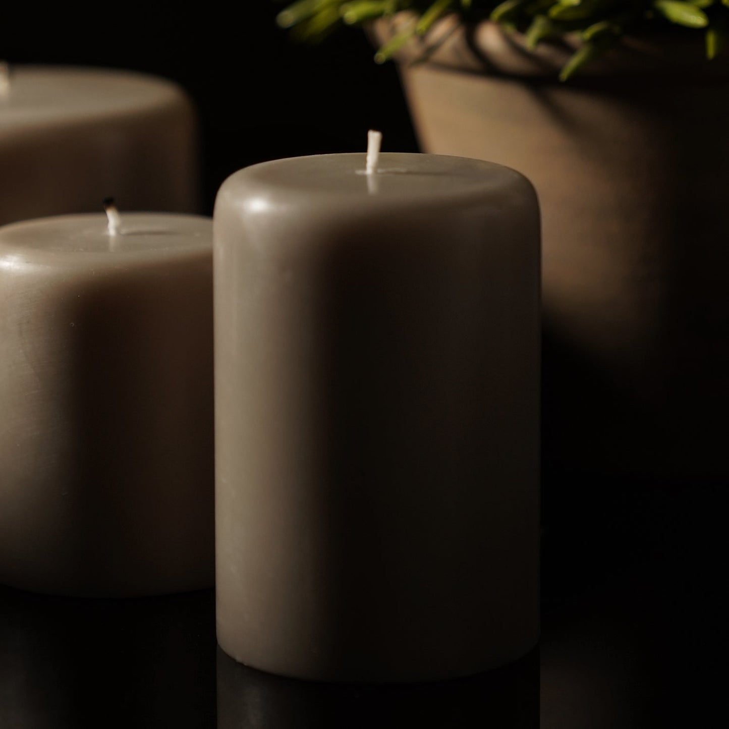 Grey Neroli Pillar Candle - Large