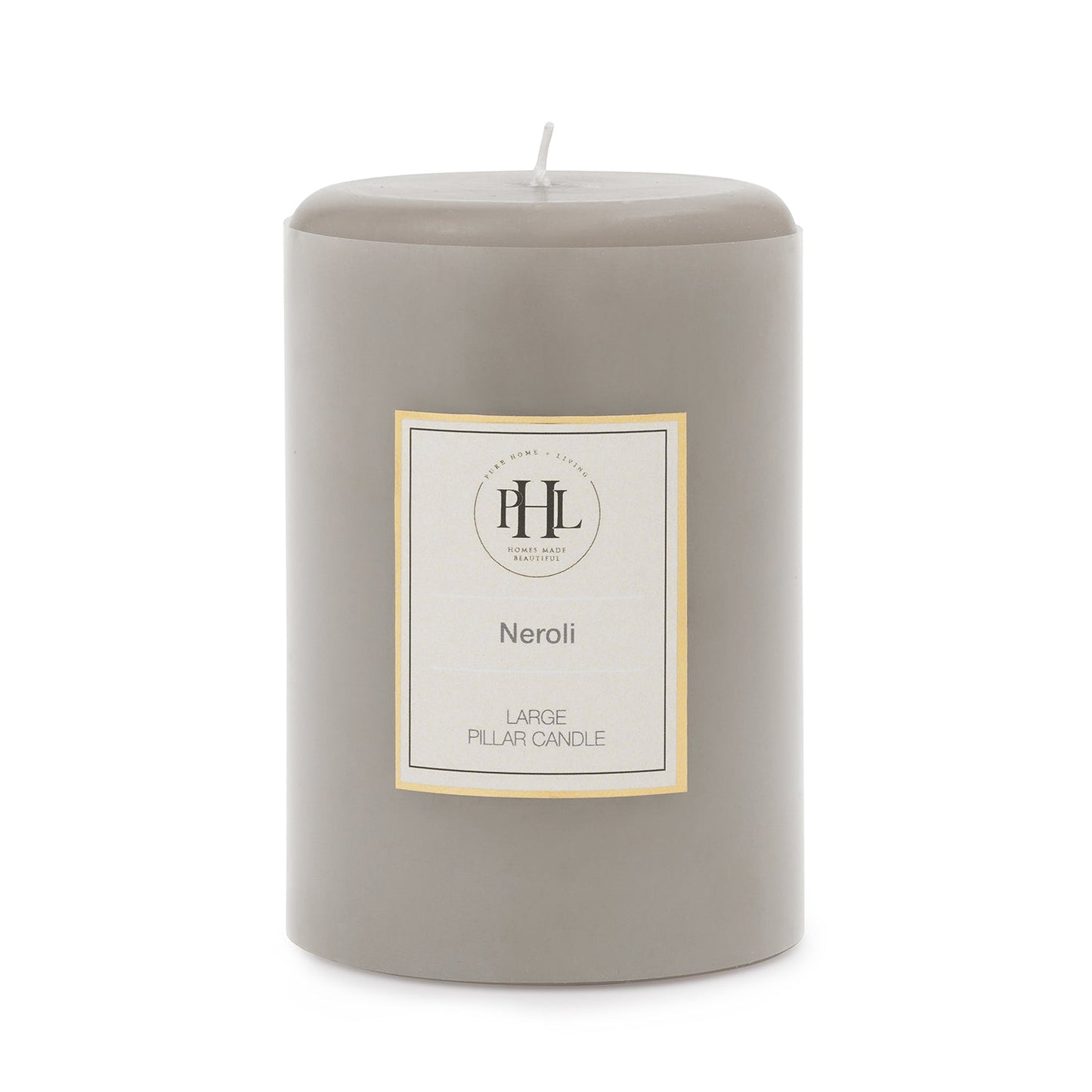 Grey Neroli Pillar Candle - Large