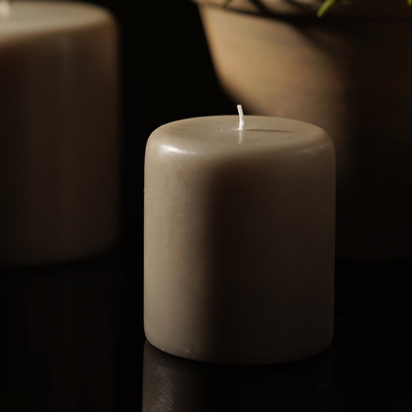Grey Neroli Pillar Candle - Medium
