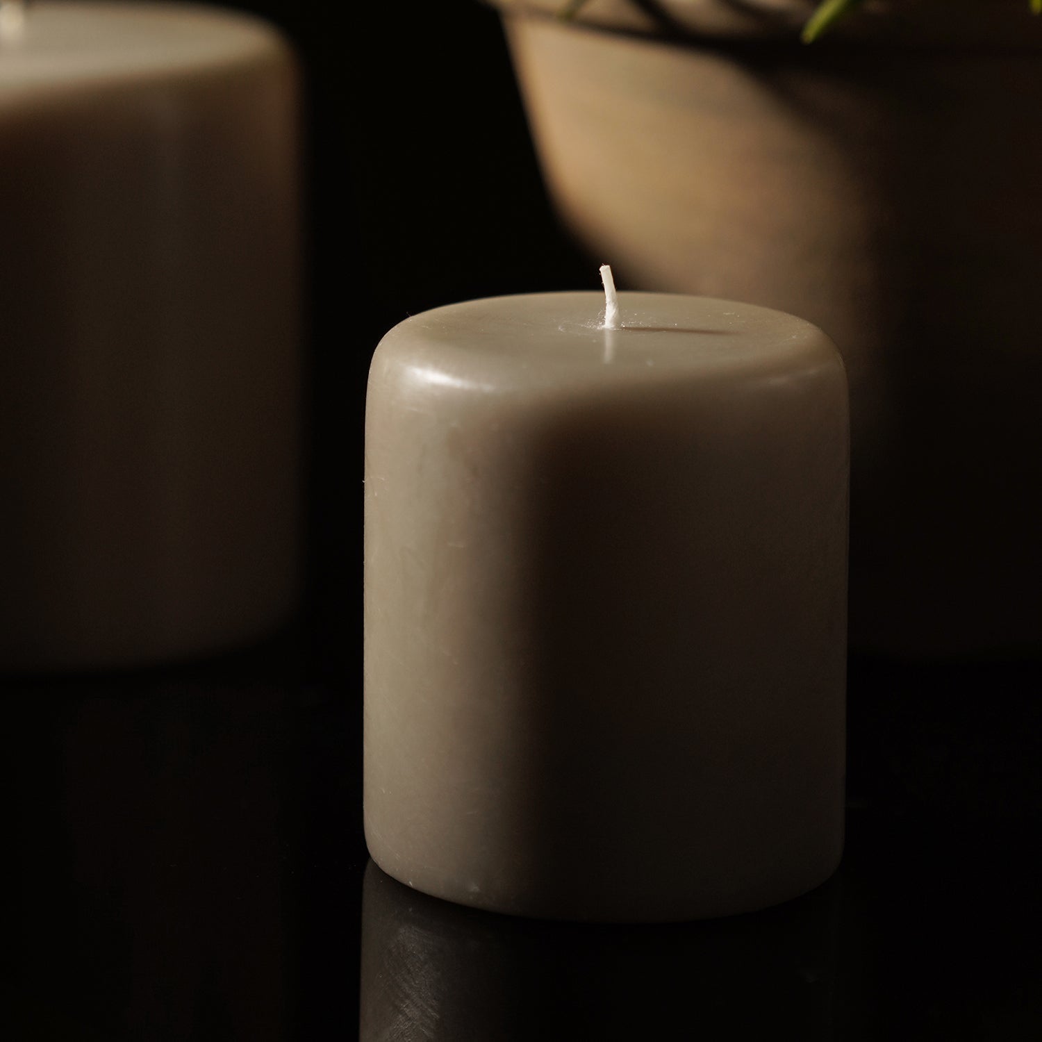 Grey Neroli Pillar Candle - Medium