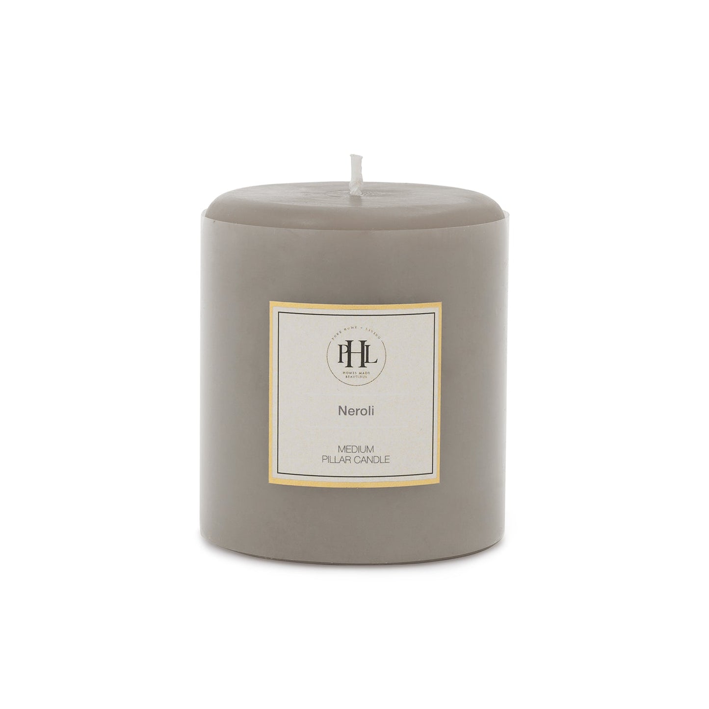 Grey Neroli Pillar Candle - Medium