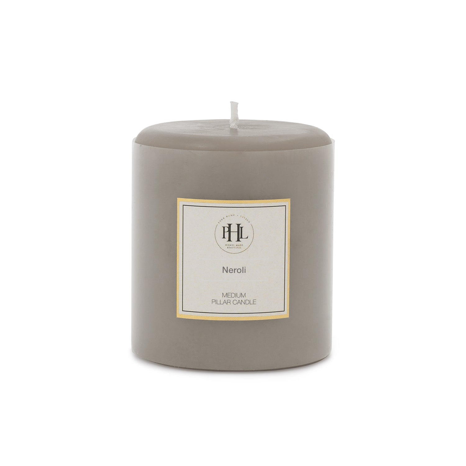 Grey Neroli Pillar Candle - Medium