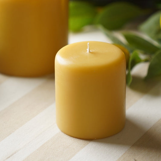 Mustard Oud Pillar Candle - Medium
