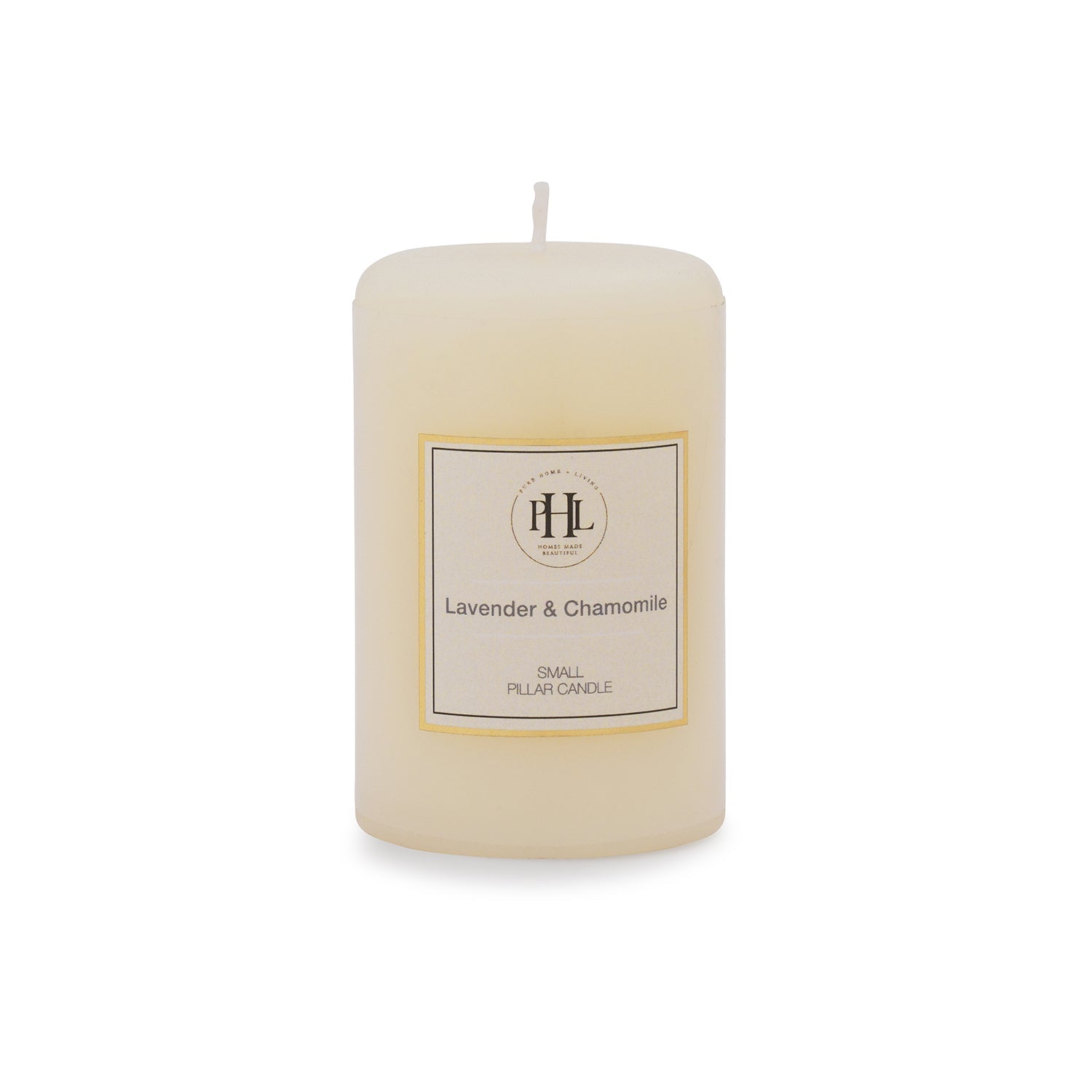 White Lavender & Chamomile Pillar Candle - Small
