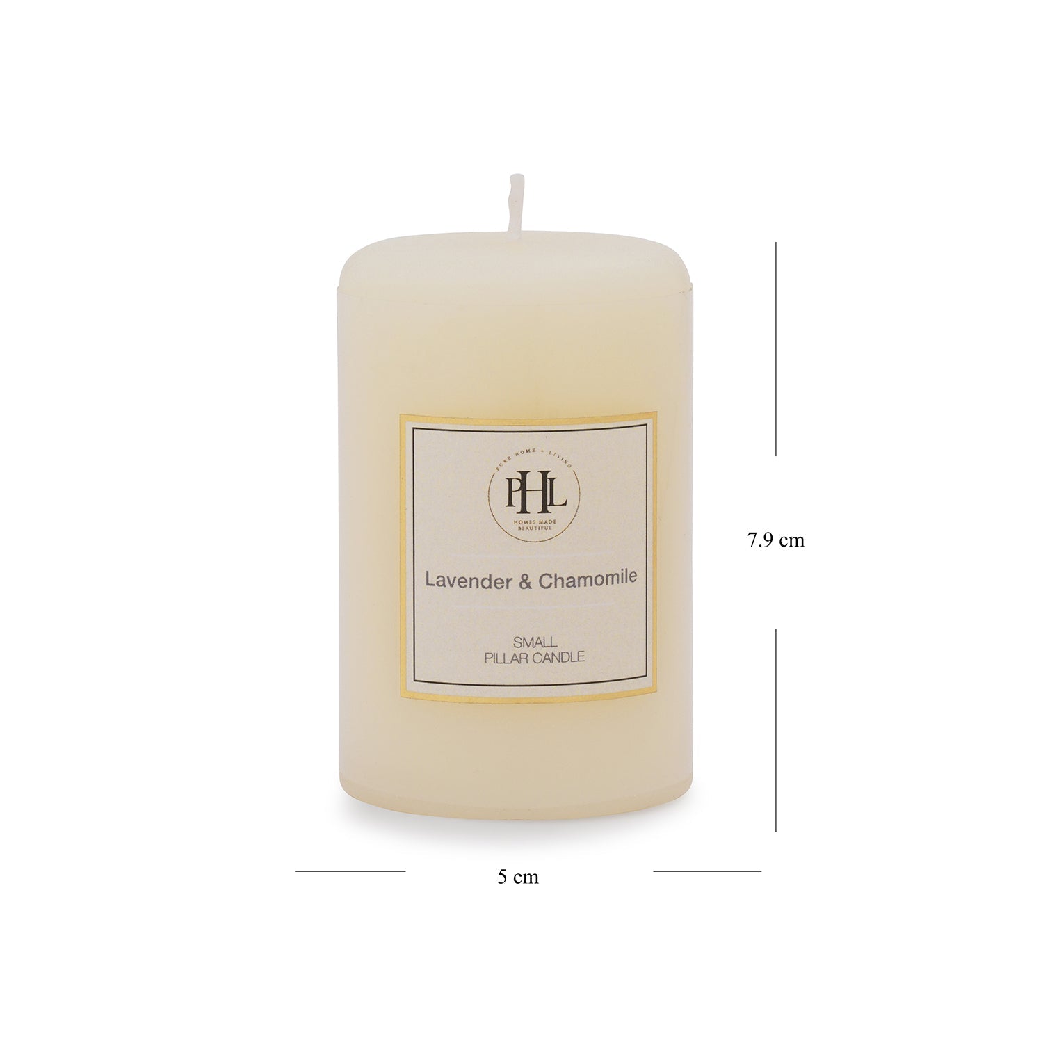 White Lavender & Chamomile Pillar Candle - Small