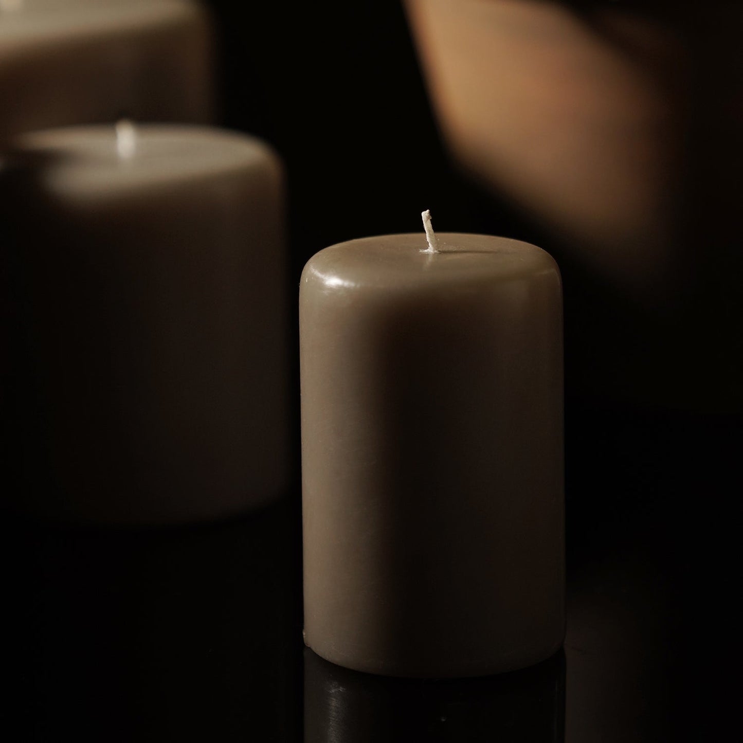 Grey Neroli Pillar Candle - Small