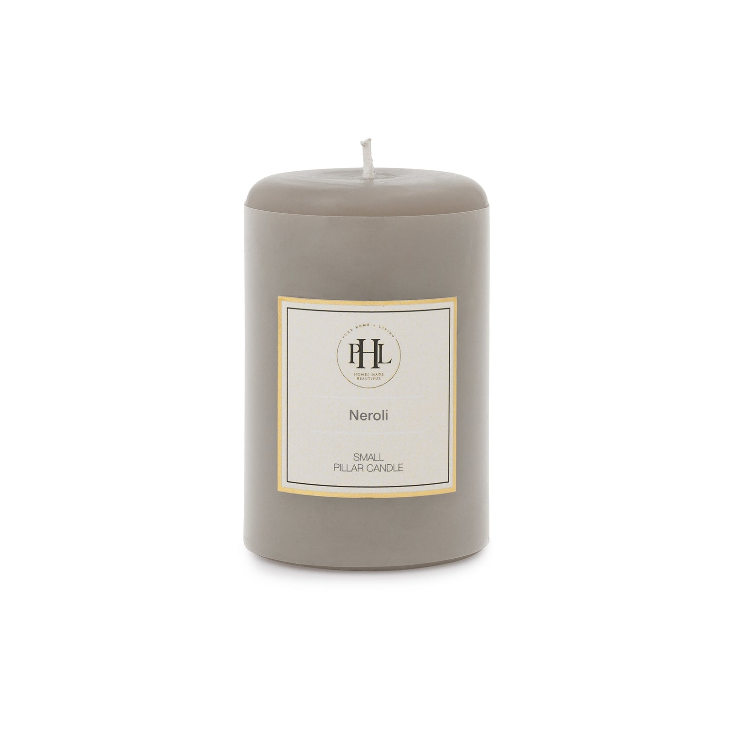 Grey Neroli Pillar Candle - Small