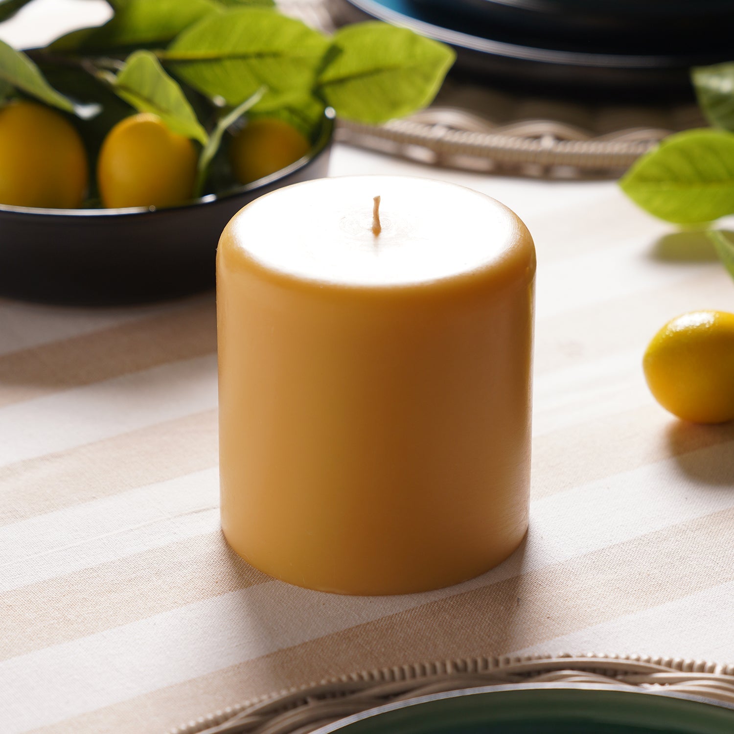 Mustard Oud Pillar Candle - Extra Large