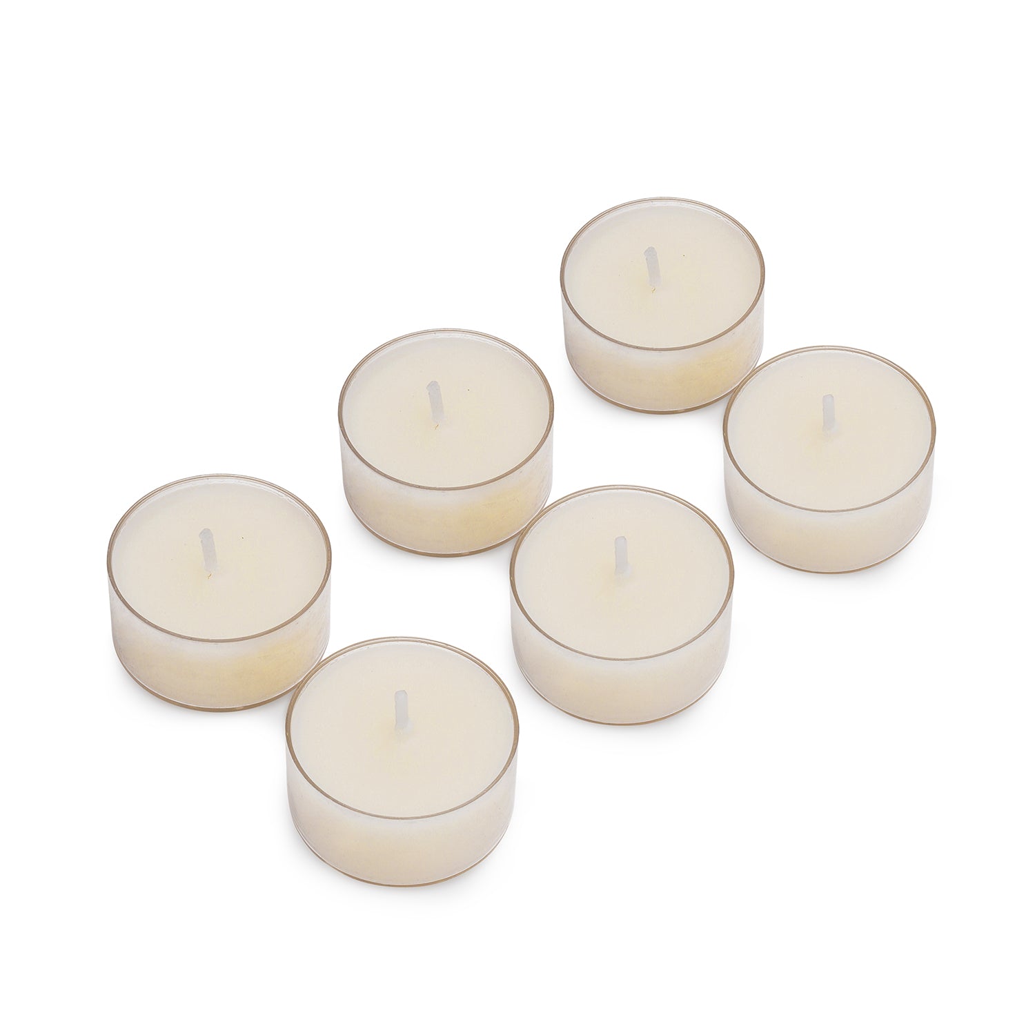 Set of 6 White Lavender & Chamomile Tea Lights