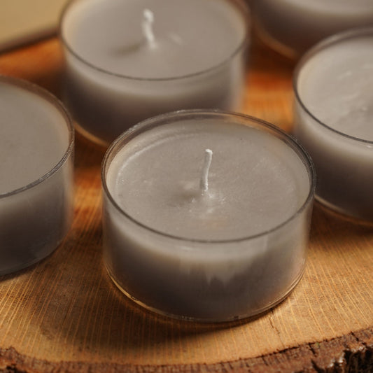 Set of 6 Grey Neroli Tea Lights