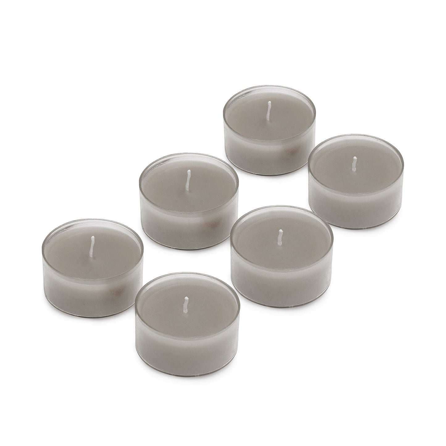 Set of 6 Grey Neroli Tea Lights