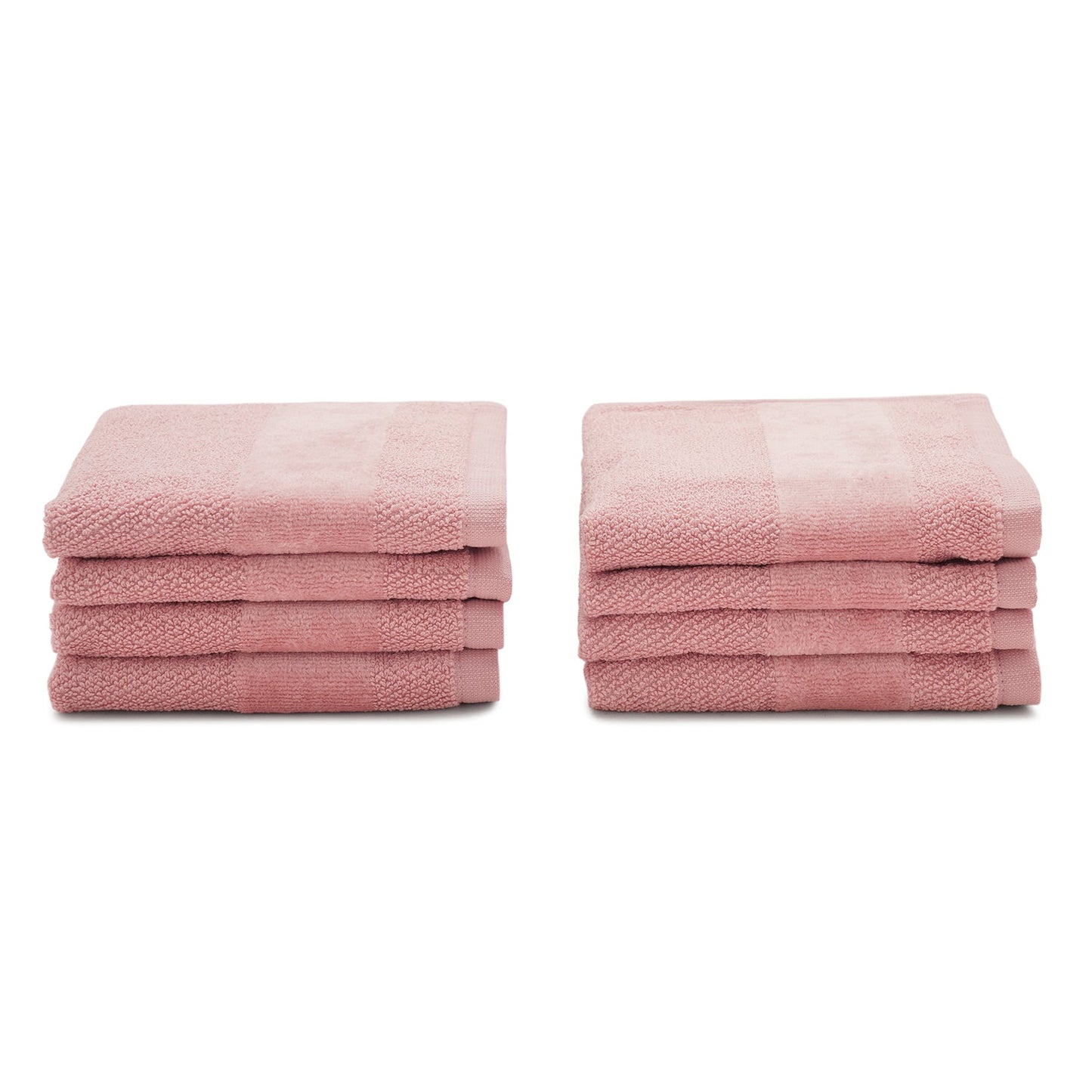 Set of 8 Pink Sheared Face Towels