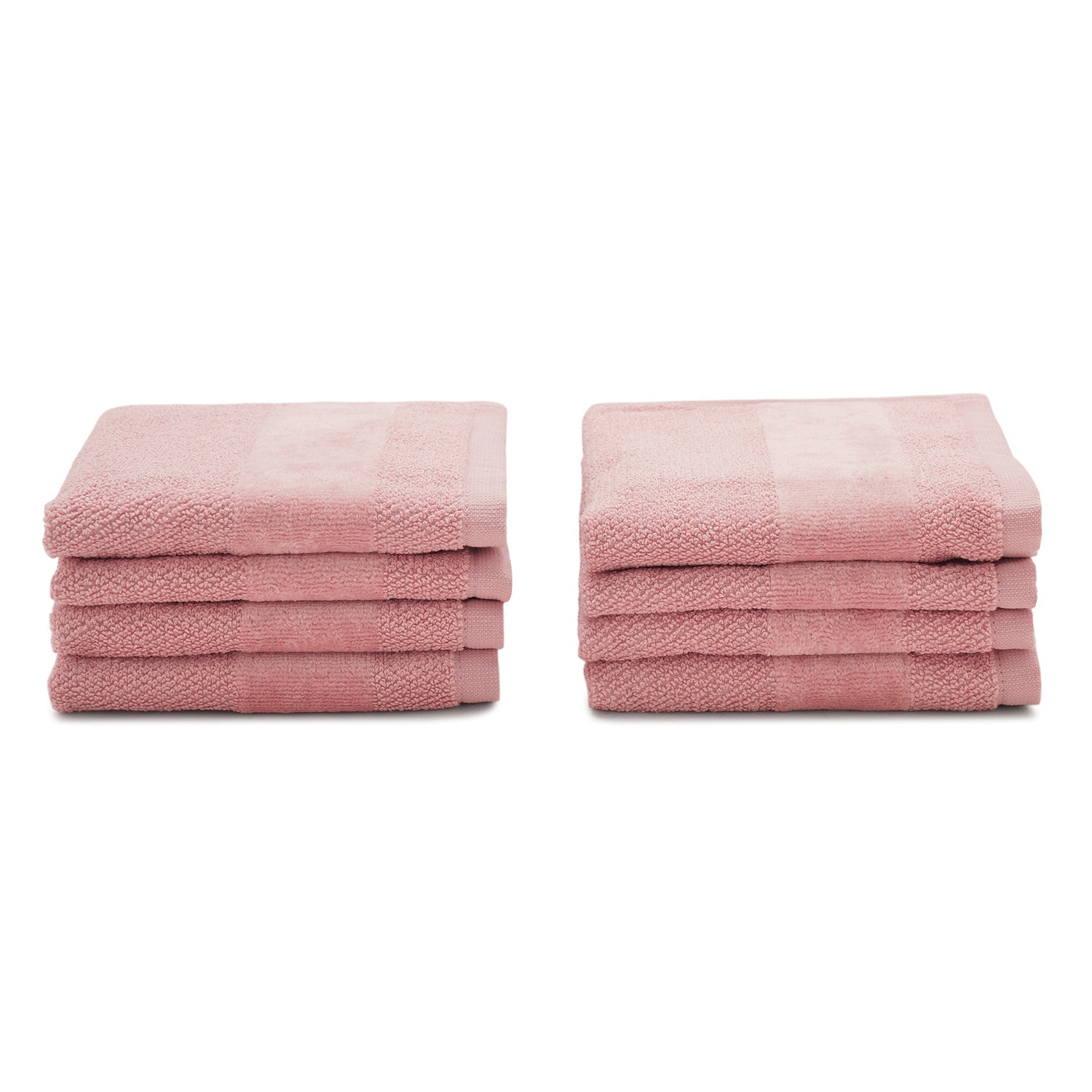 Set of 8 Pink Sheared Face Towels