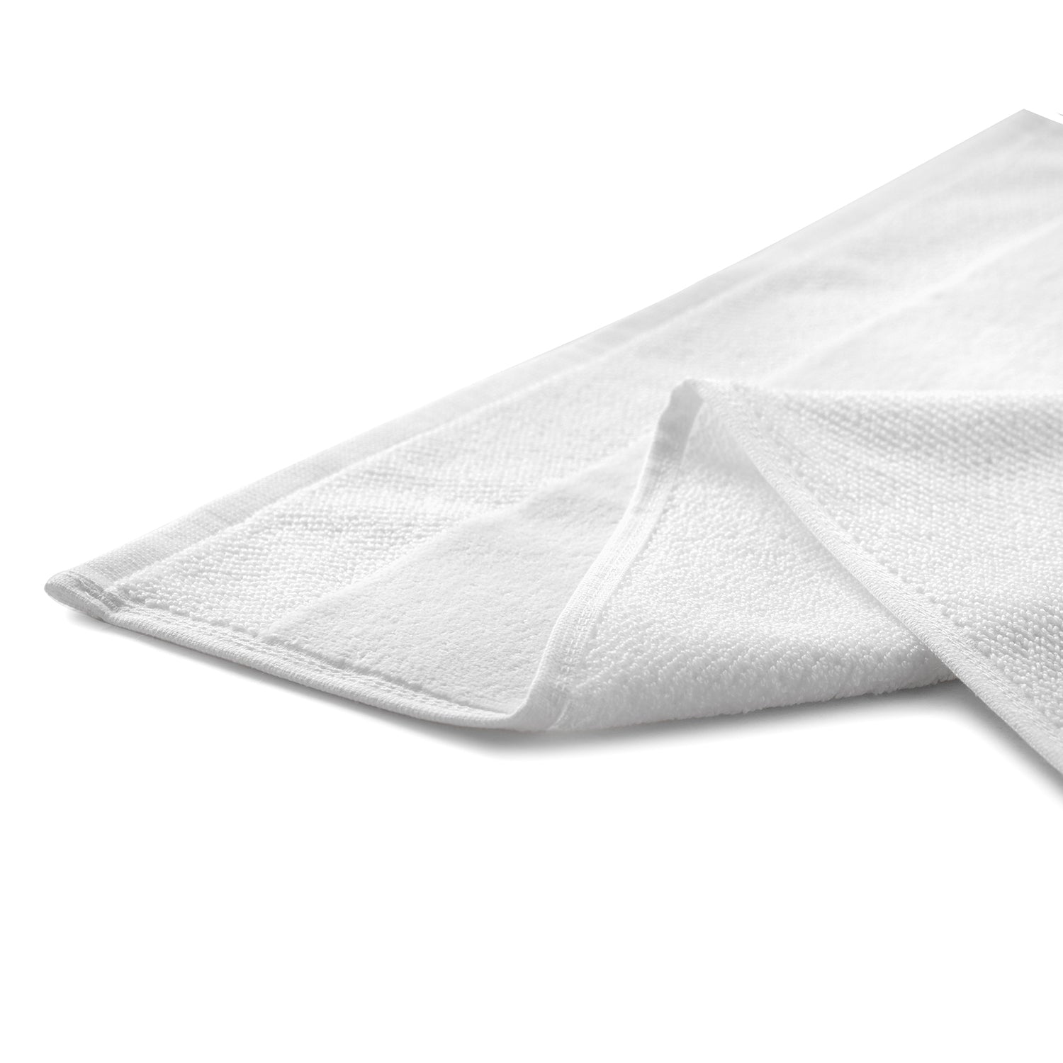 Set of 4 White Sheared Hand Towels