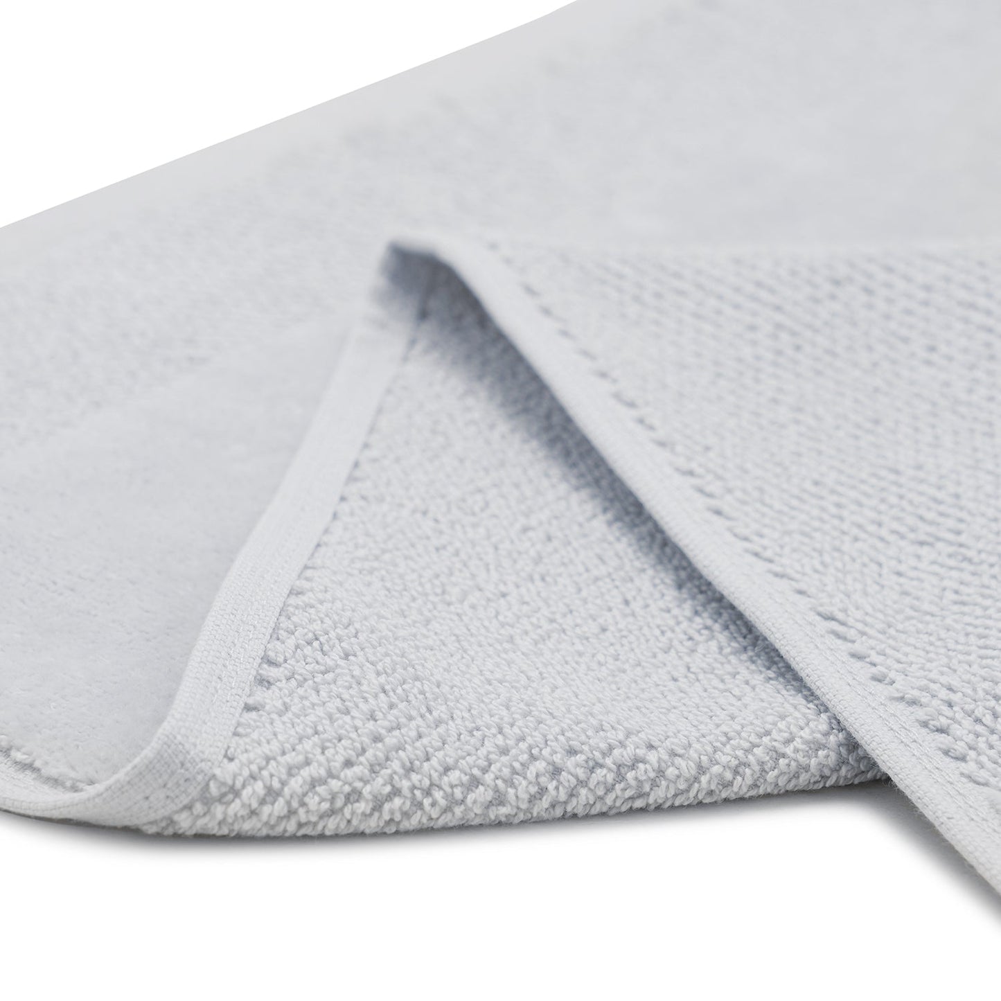 Set of 4 Light Blue Sheared Hand Towels