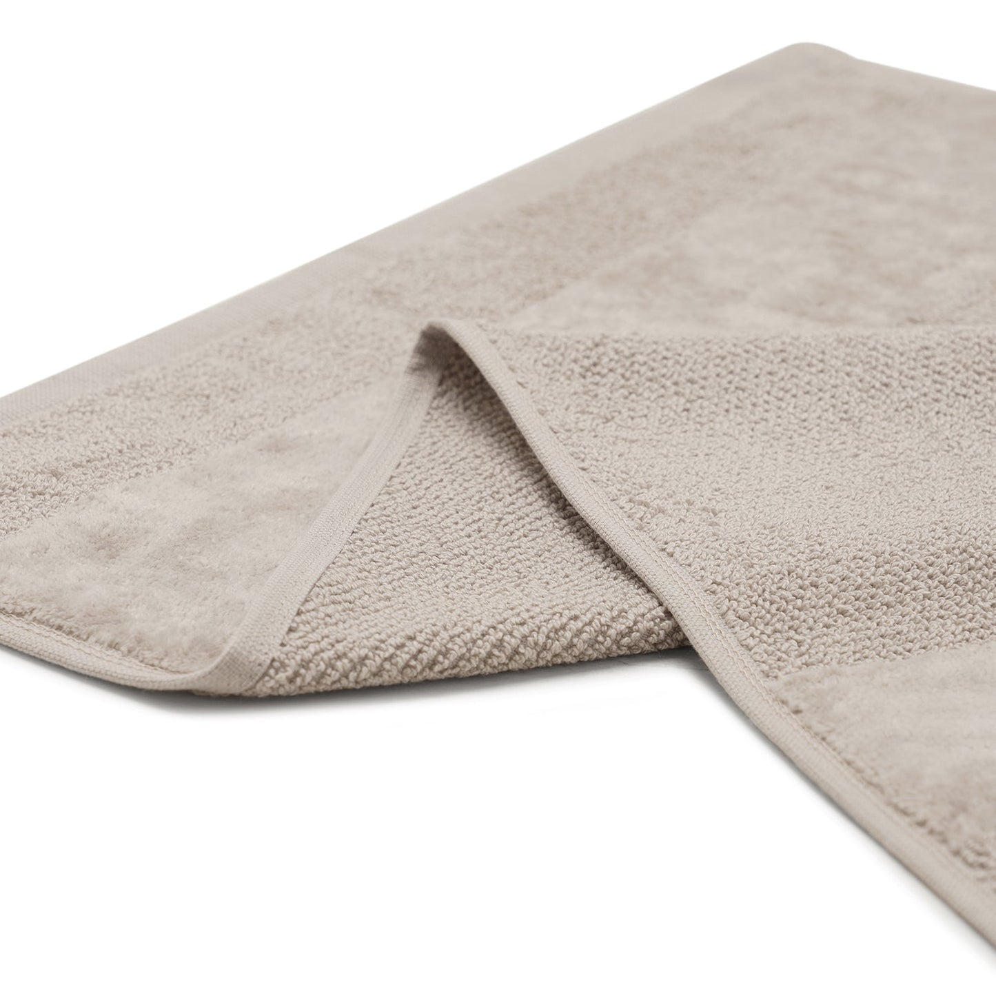 Set of 4 Light Beige Sheared Hand Towels