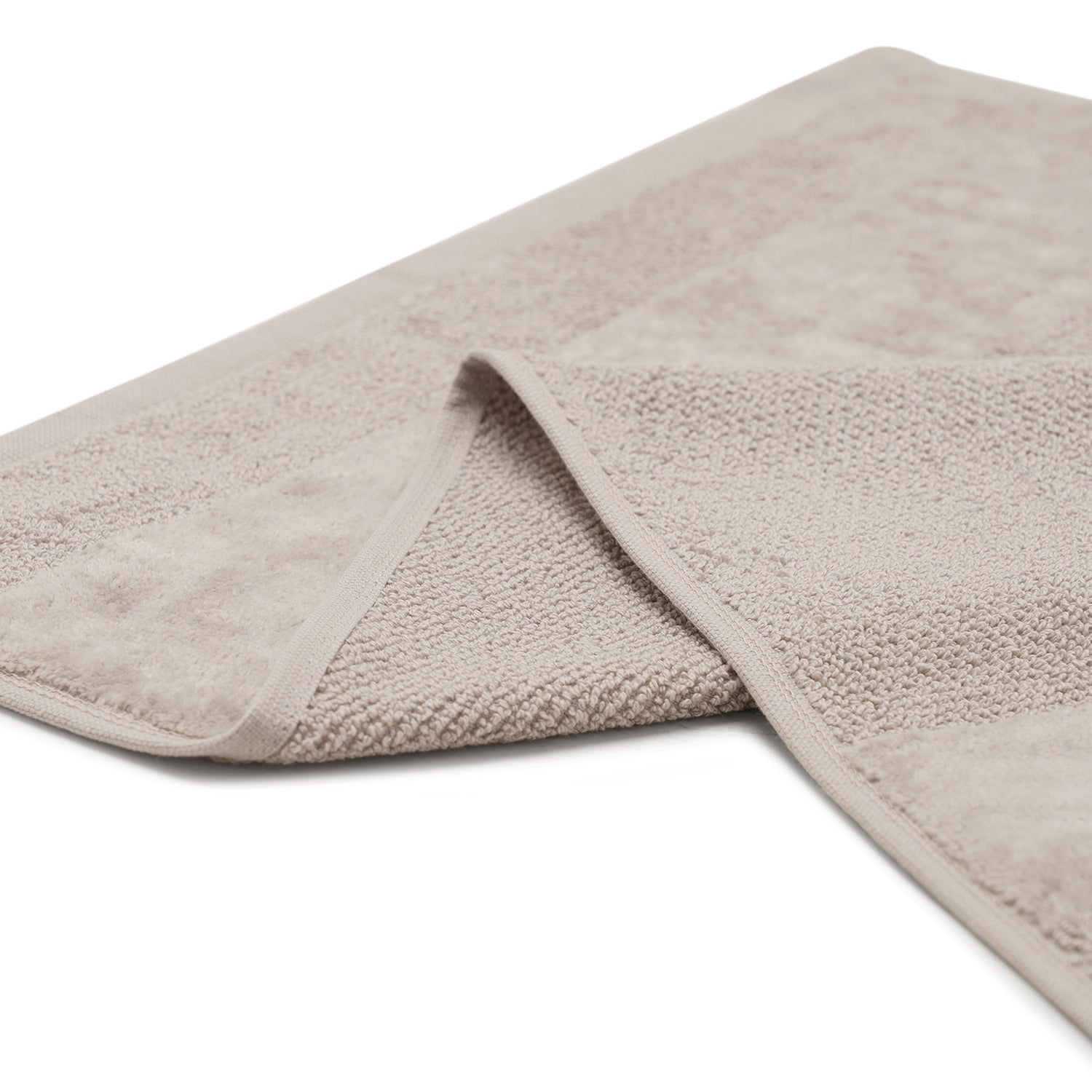 Set of 4 Light Beige Sheared Hand Towels