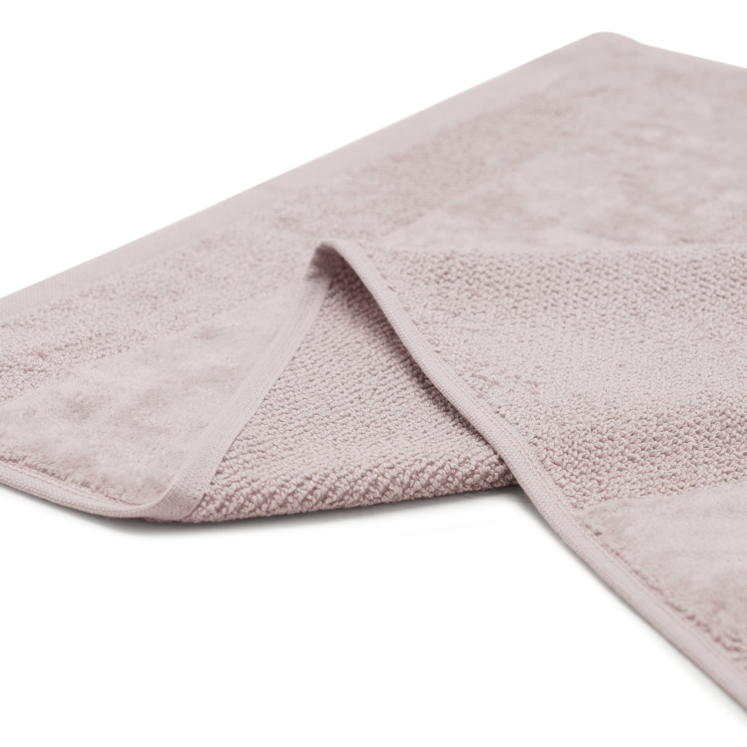 Set of 4 Light Pink Sheared Hand Towels