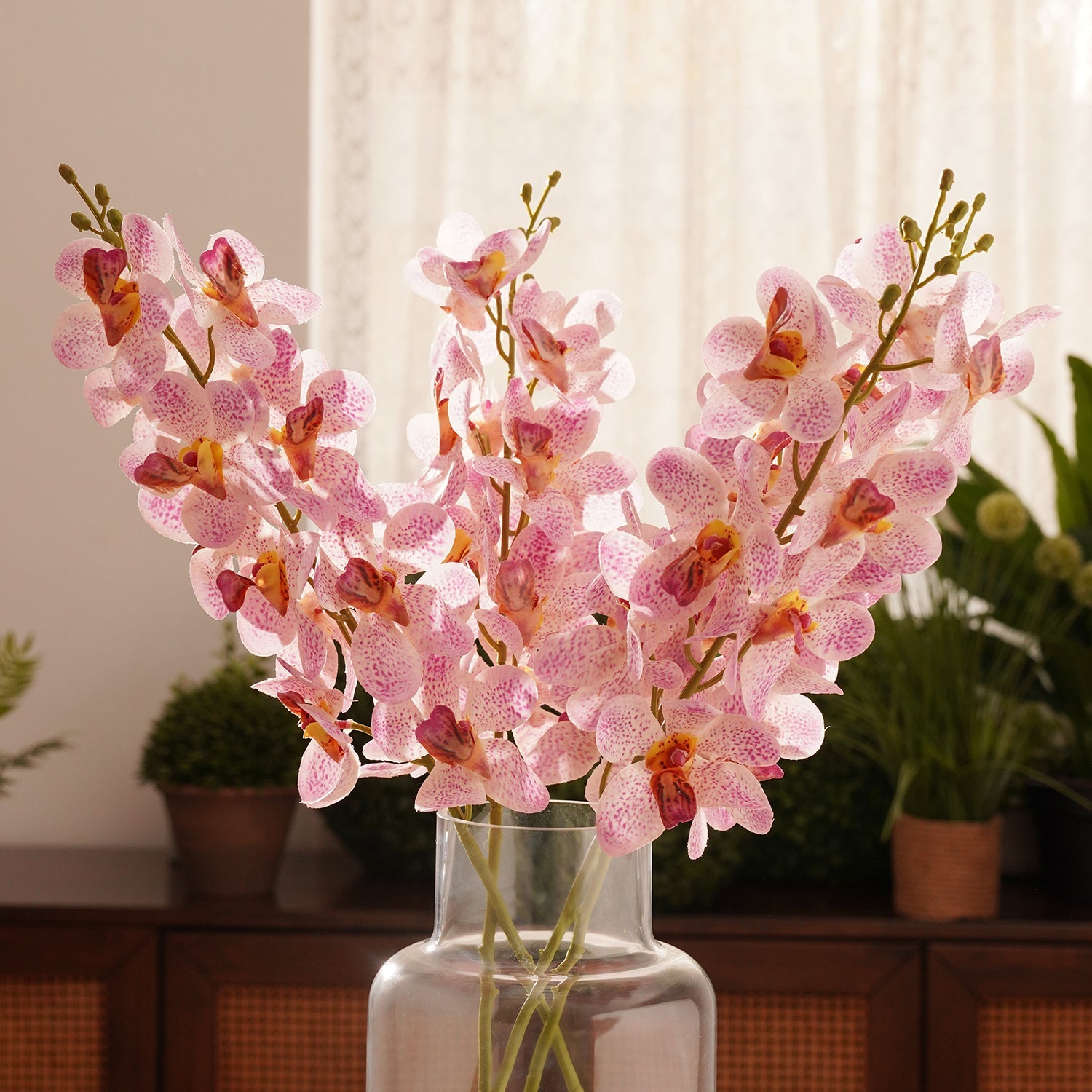Pink Mokara Artificial Flower Stem - Single