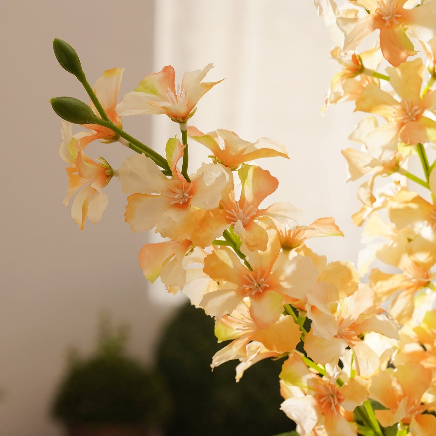 Peach Phlox Artificial Flower Stem - Single
