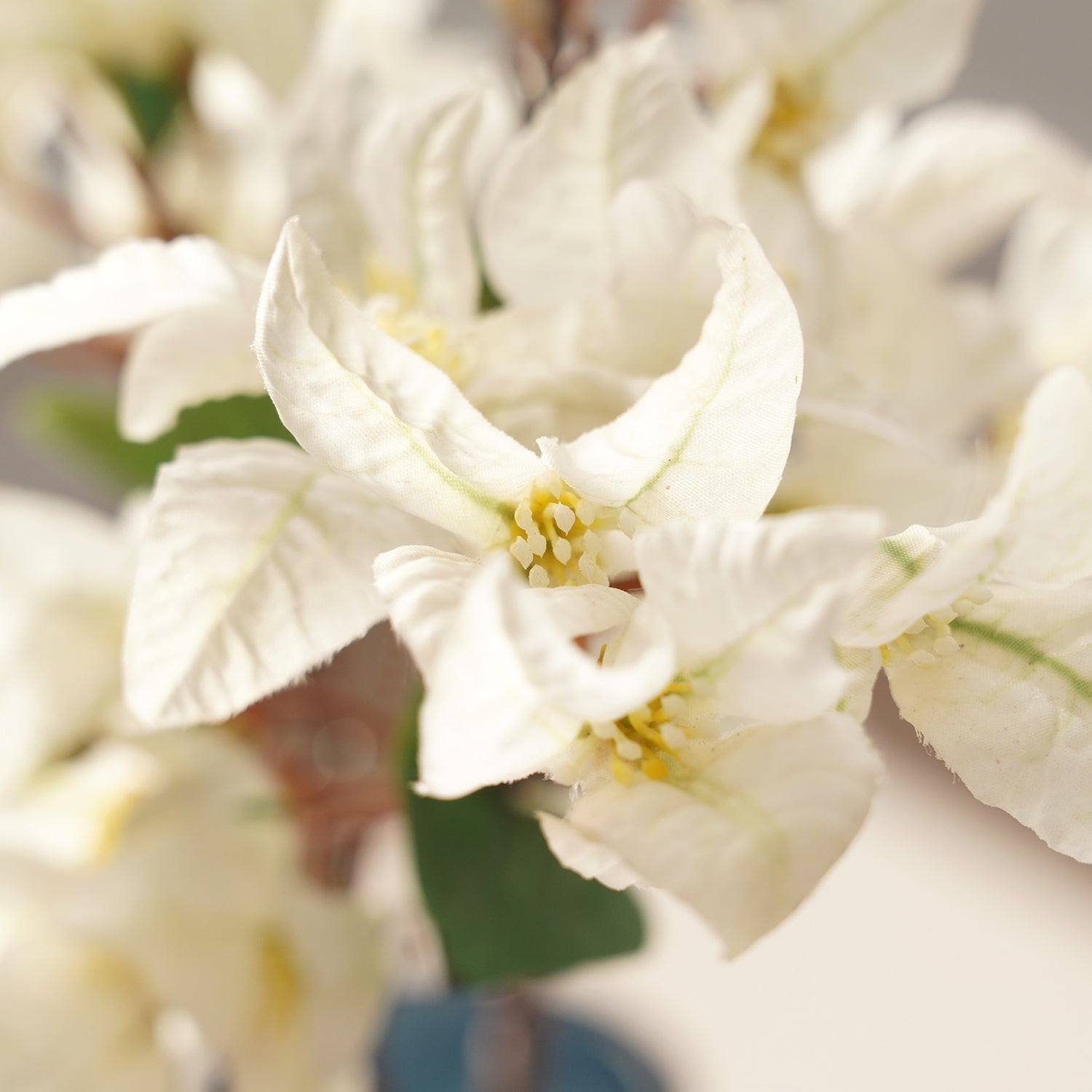 Ivory Bougainvellia Artificial Flower Stem - Single