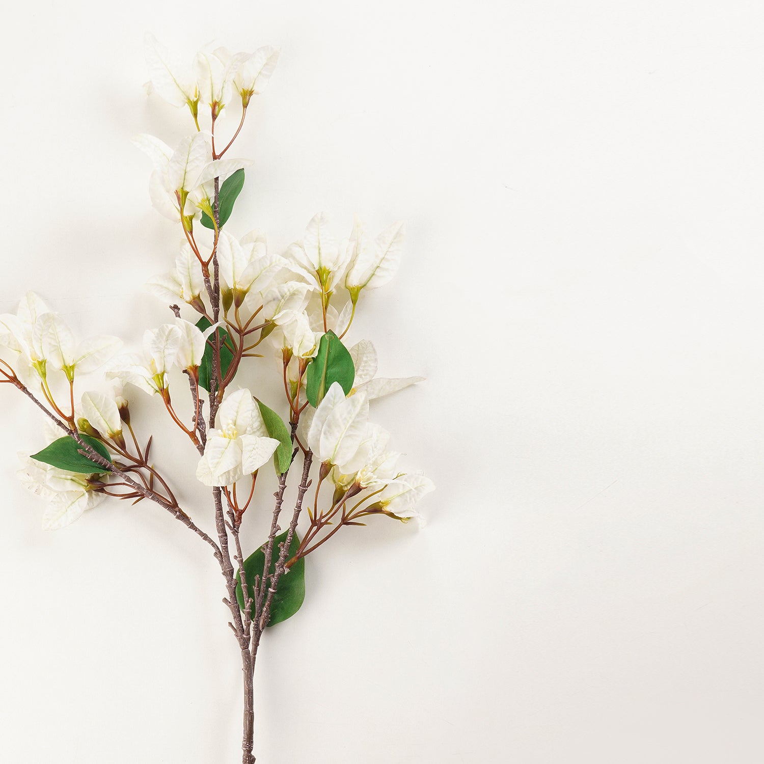 Ivory Bougainvellia Artificial Flower Stem - Single